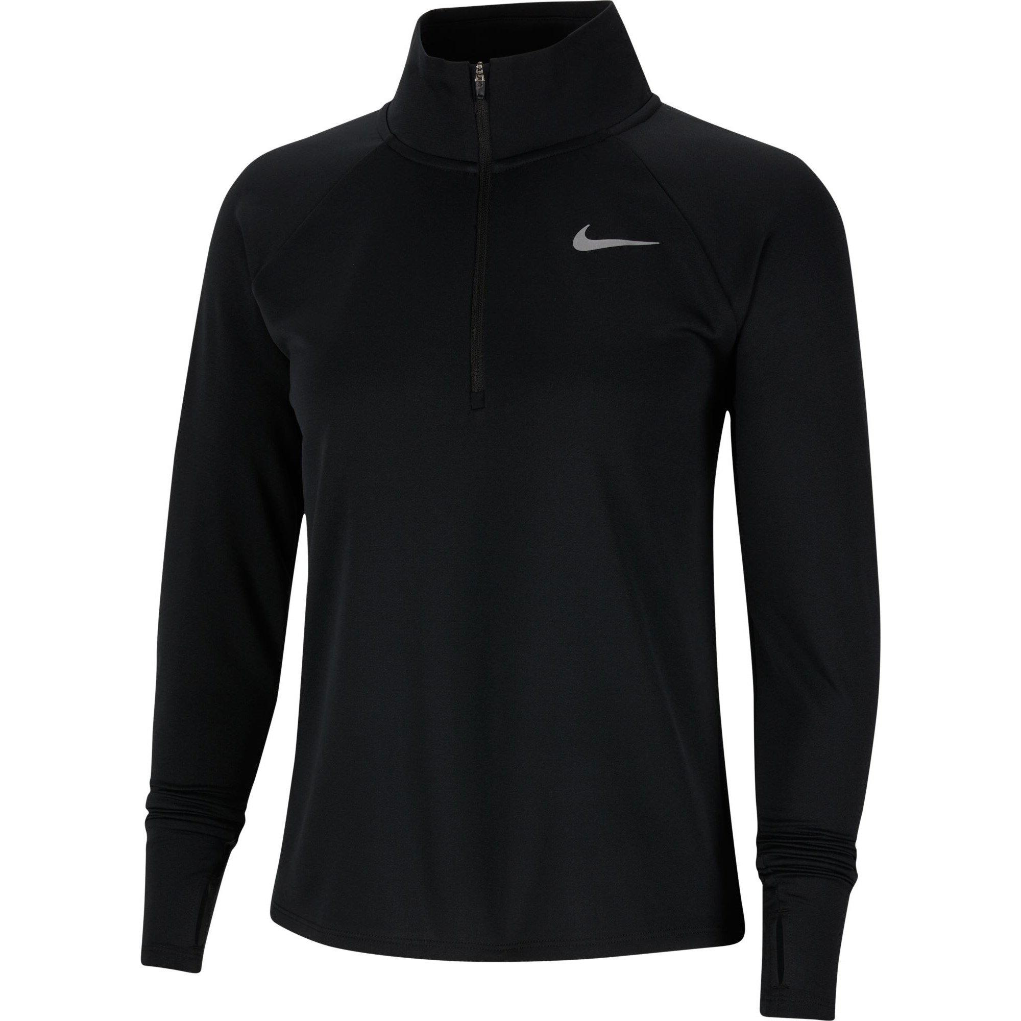 Black - Nike - Pacer Women's Long-Sleeve 1/2-Zip Running Top - 1