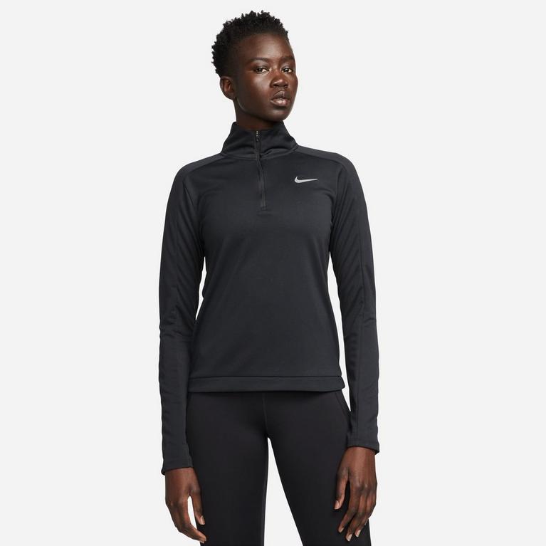 Noir - Nike - Pacer Women's Long-Sleeve 1/2-Zip Running Top - 3