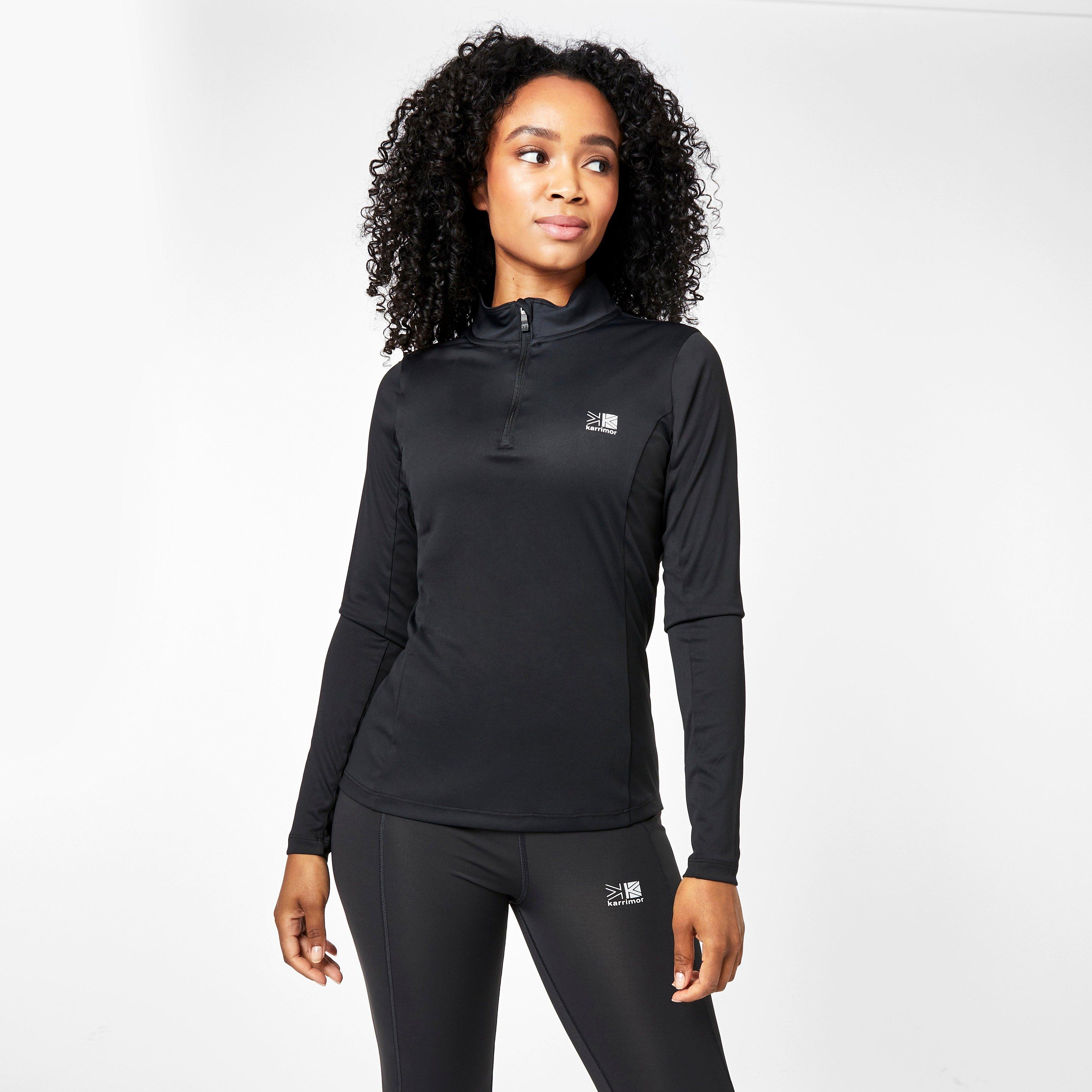 Crna - Karrimor - Quarter Zip Long Sleeve Top - 1