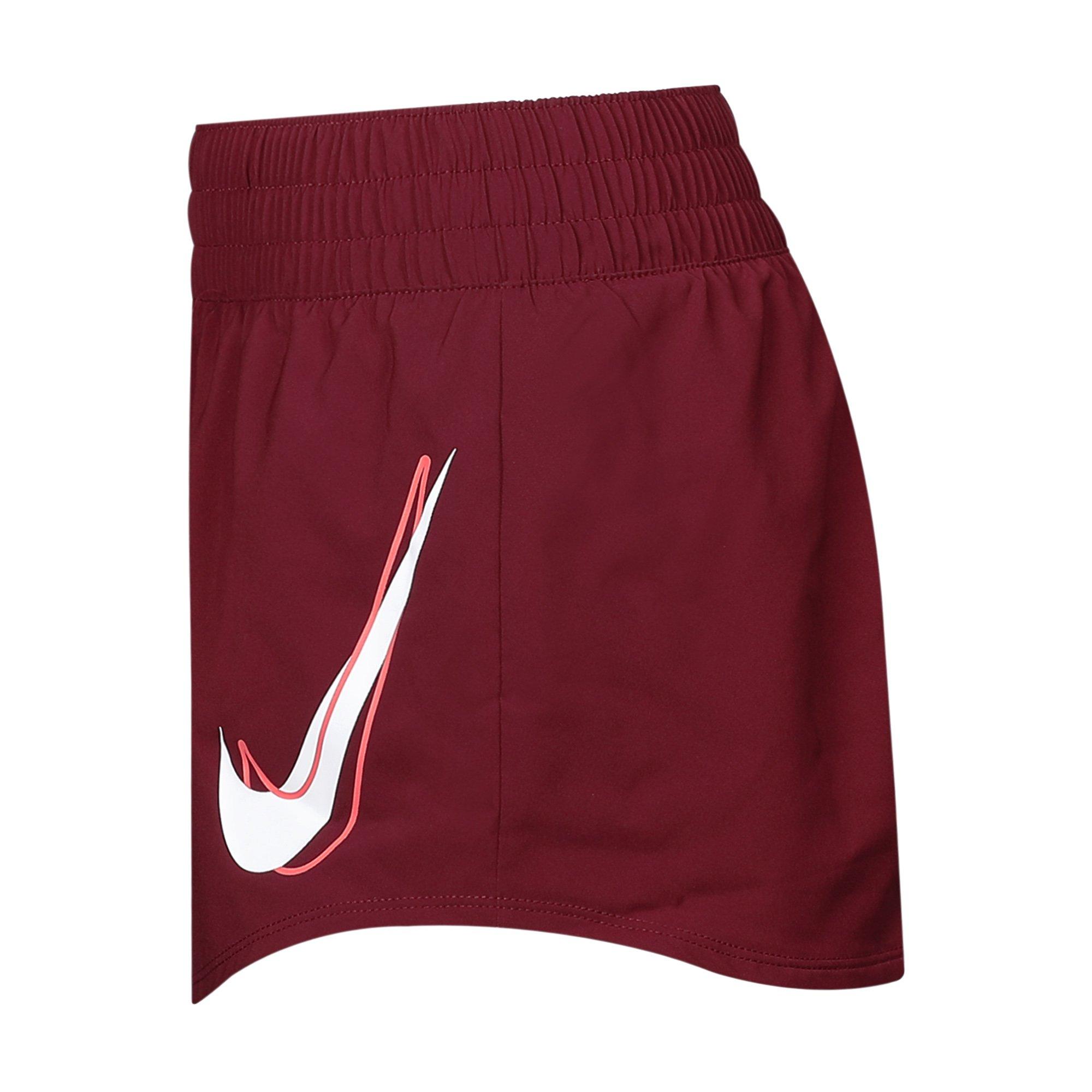 Dark Team Red - Nike - One Womens Dri-FIT Mid-Rise Running Shorts - 3