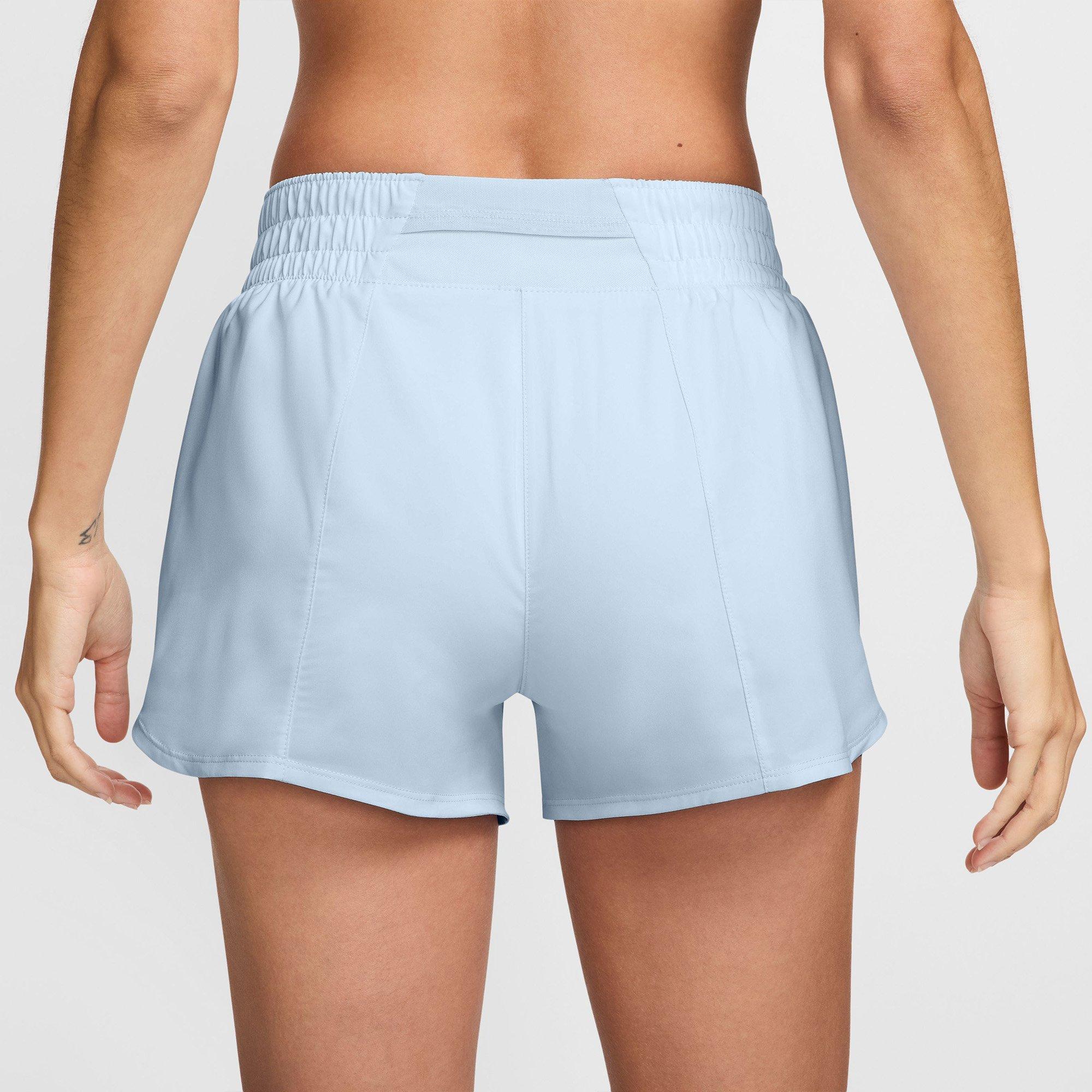 Blue Tint - Nike - One Womens Dri-FIT Mid-Rise Running Shorts - 2