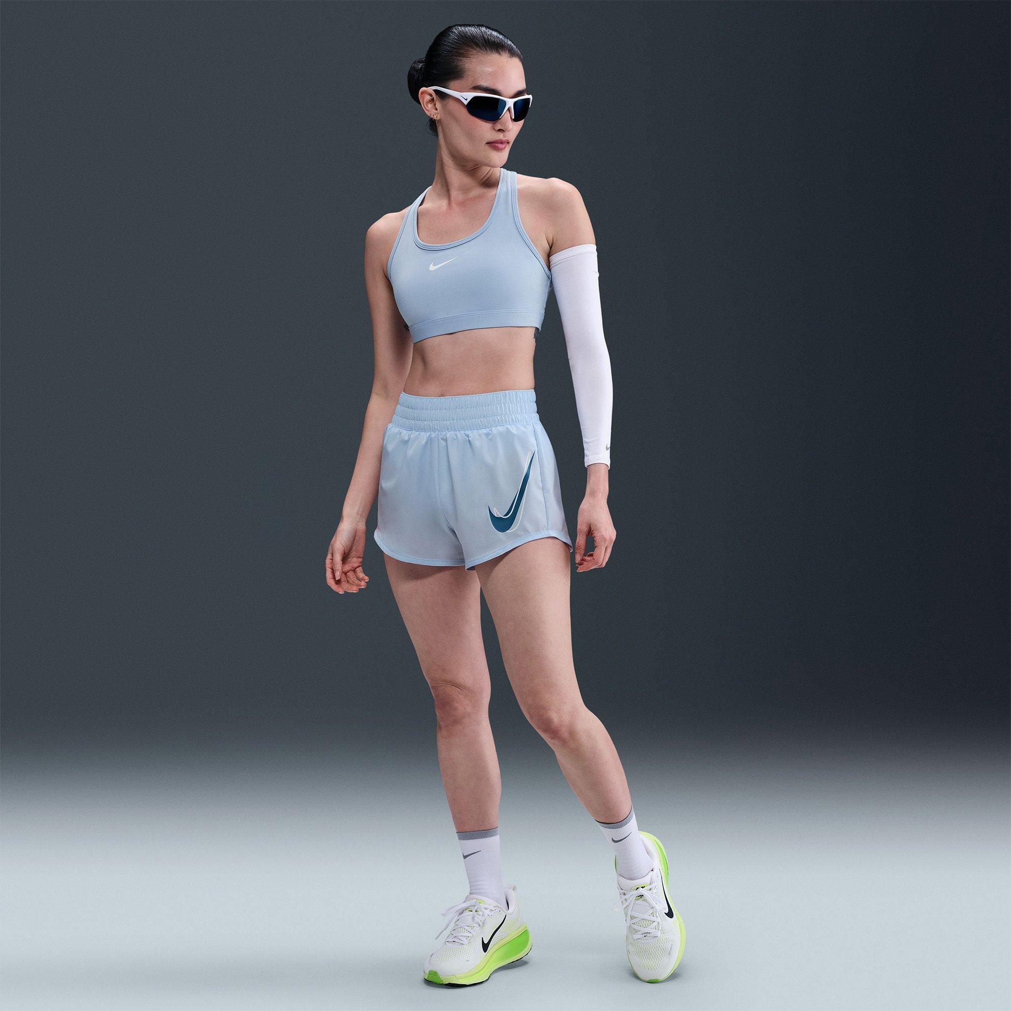 Blue Tint - Nike - One Womens Dri-FIT Mid-Rise Running Shorts - 5