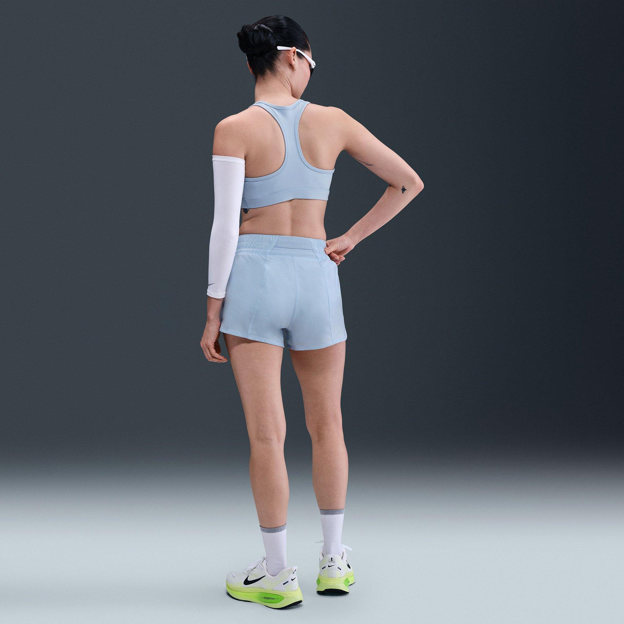 Blue Tint - Nike - One Womens Dri-FIT Mid-Rise Running Shorts - 6