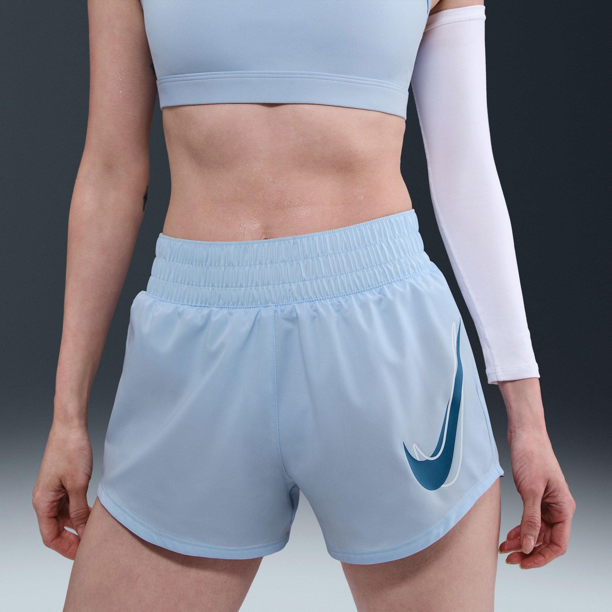 Blue Tint - Nike - One Womens Dri-FIT Mid-Rise Running Shorts - 7