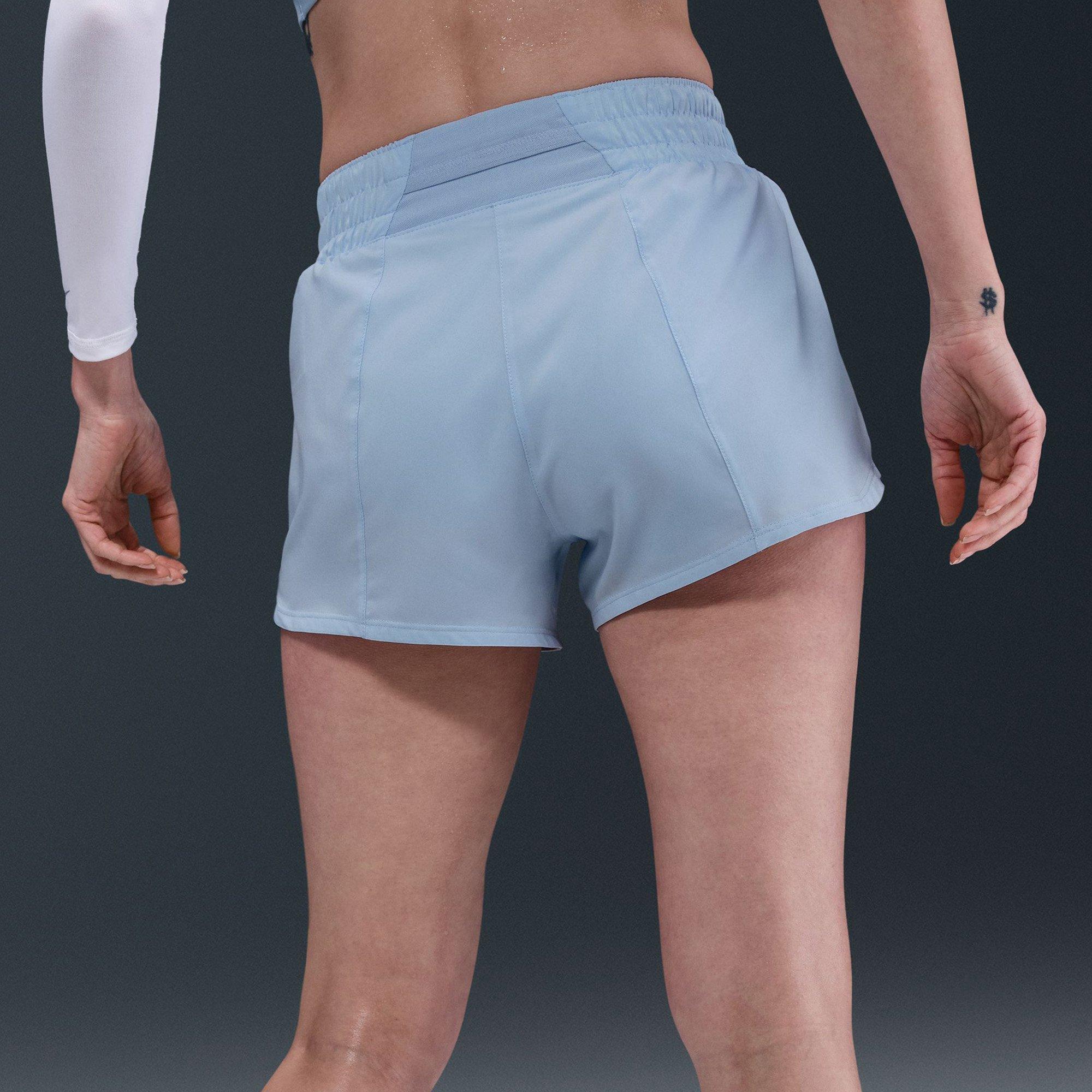 Blue Tint - Nike - One Womens Dri-FIT Mid-Rise Running Shorts - 9