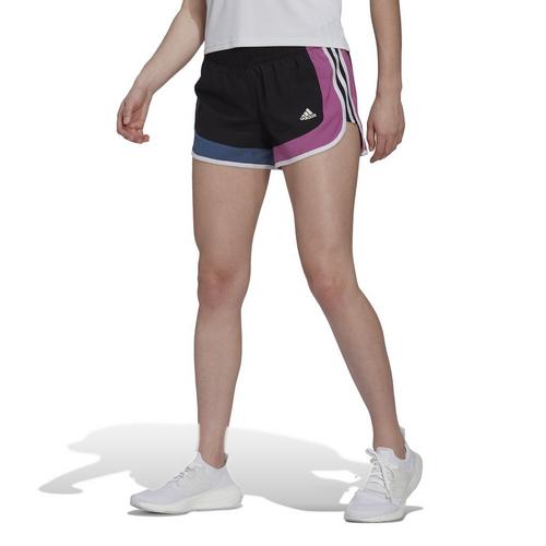 Black/Sepuli - adidas - Marathon 20 Colorblock Womens Running Shorts - 2