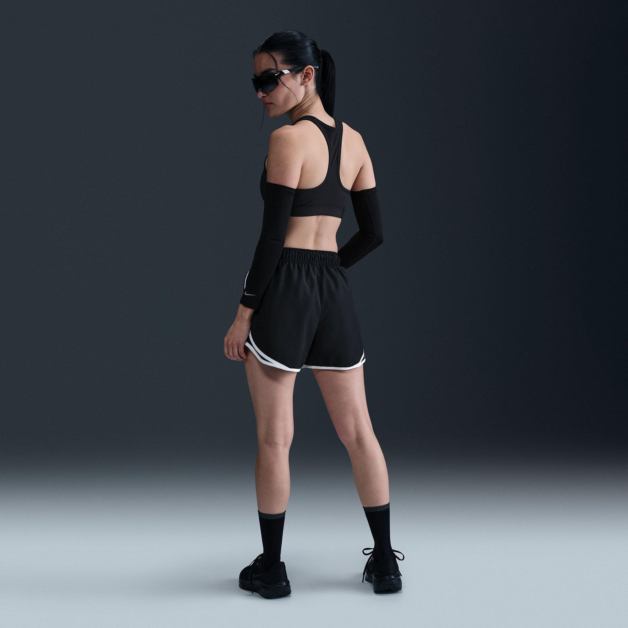 Blk/Wht/R.Silv - Nike - Nike Tempo Womens Dri-FIT Mid-Rise Brief-Lined Running Shorts - 3