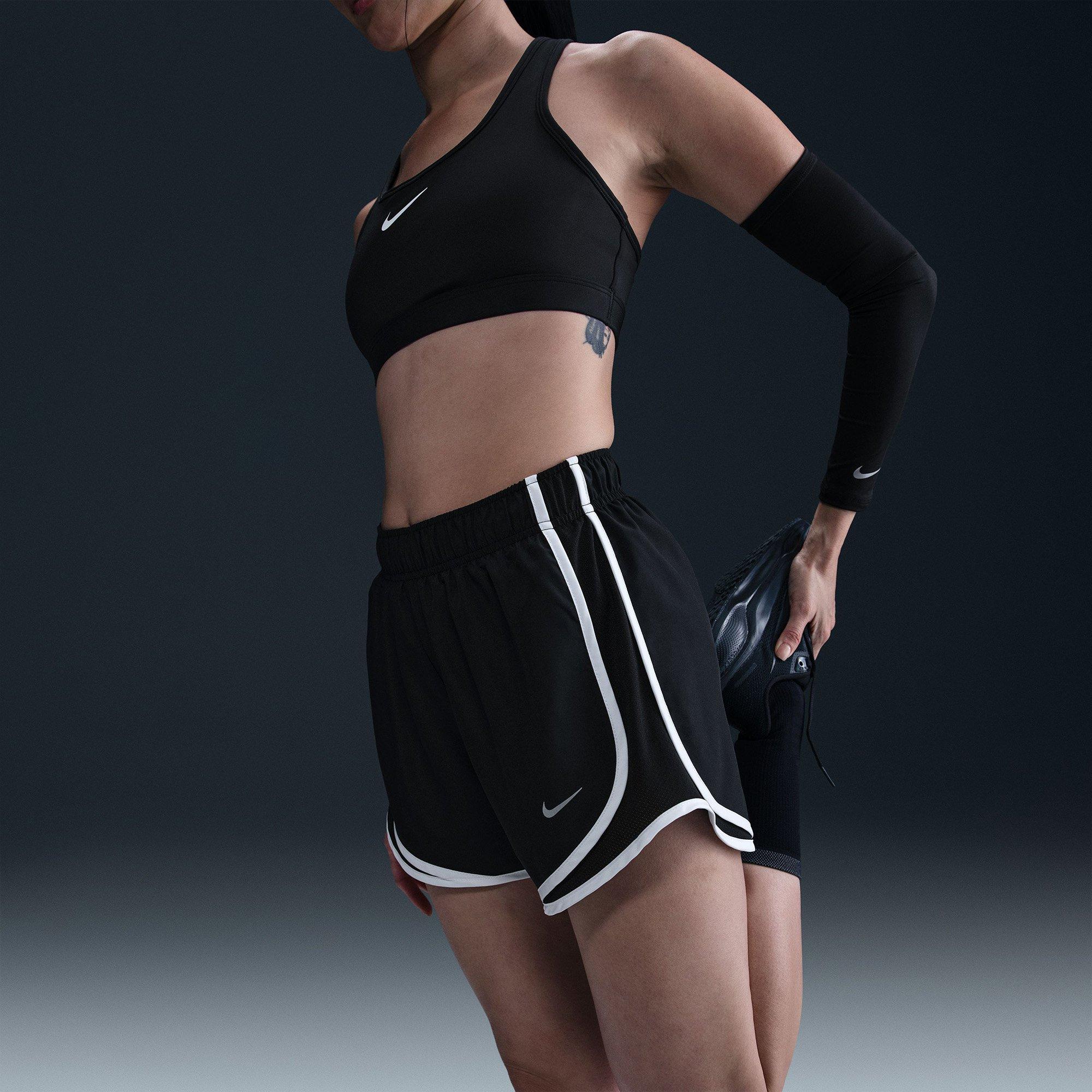 Blk/Wht/R.Silv - Nike - Nike Tempo Womens Dri-FIT Mid-Rise Brief-Lined Running Shorts - 4