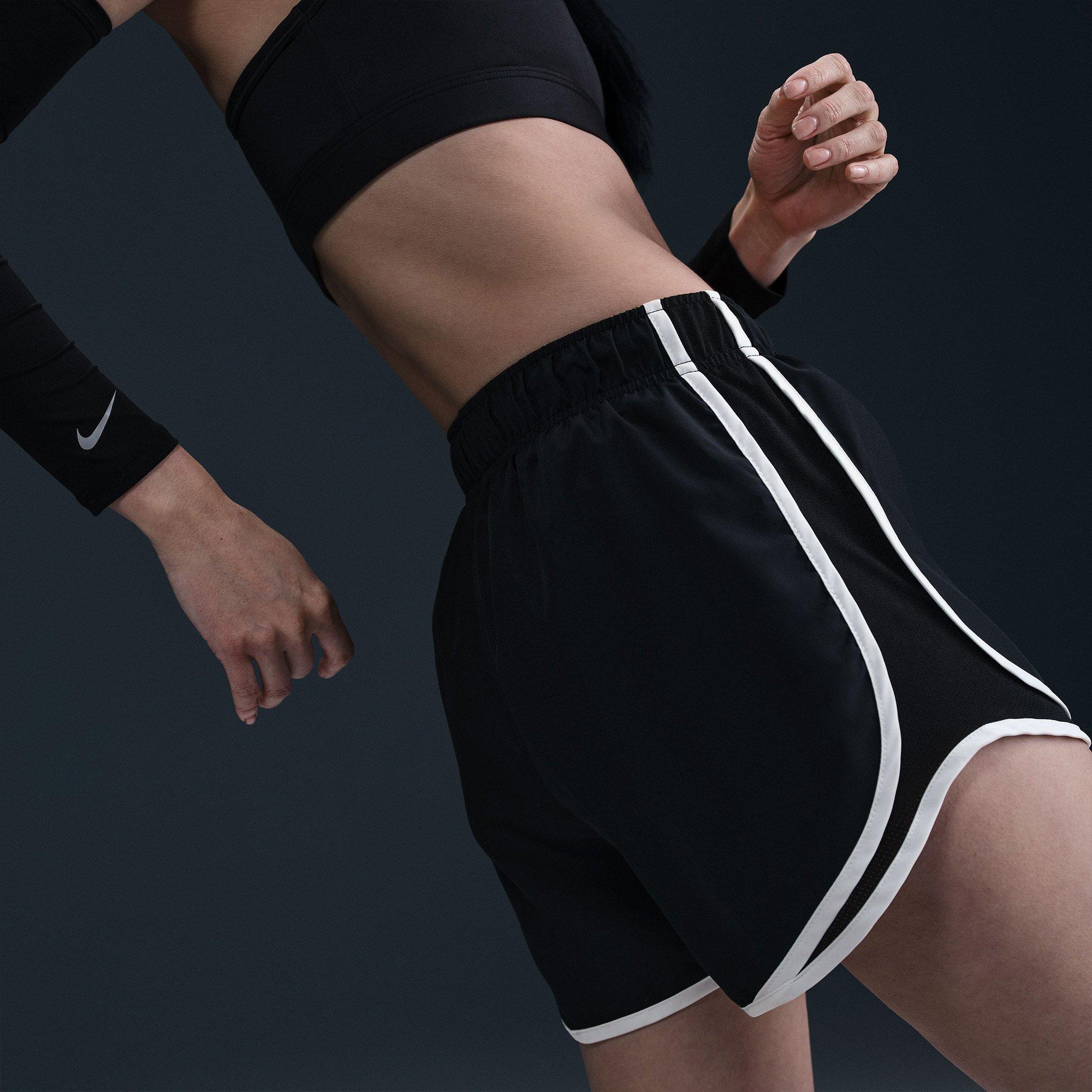 Blk/Wht/R.Silv - Nike - Nike Tempo Womens Dri-FIT Mid-Rise Brief-Lined Running Shorts - 5