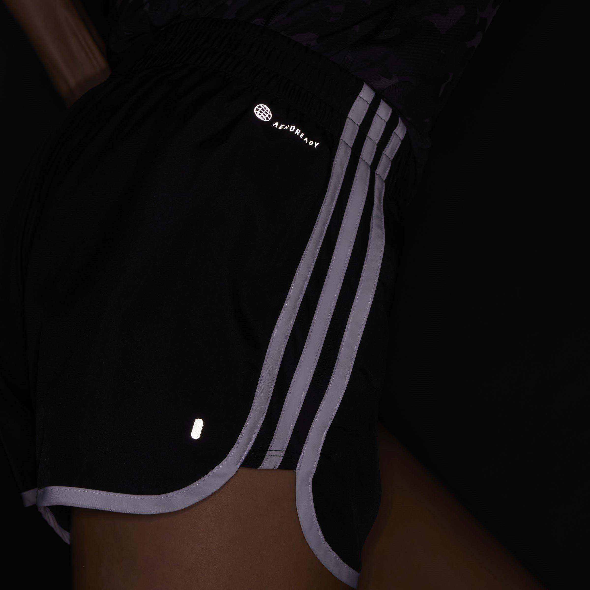 Black/White - adidas - Marathon 20 Womens Performance Shorts - 12