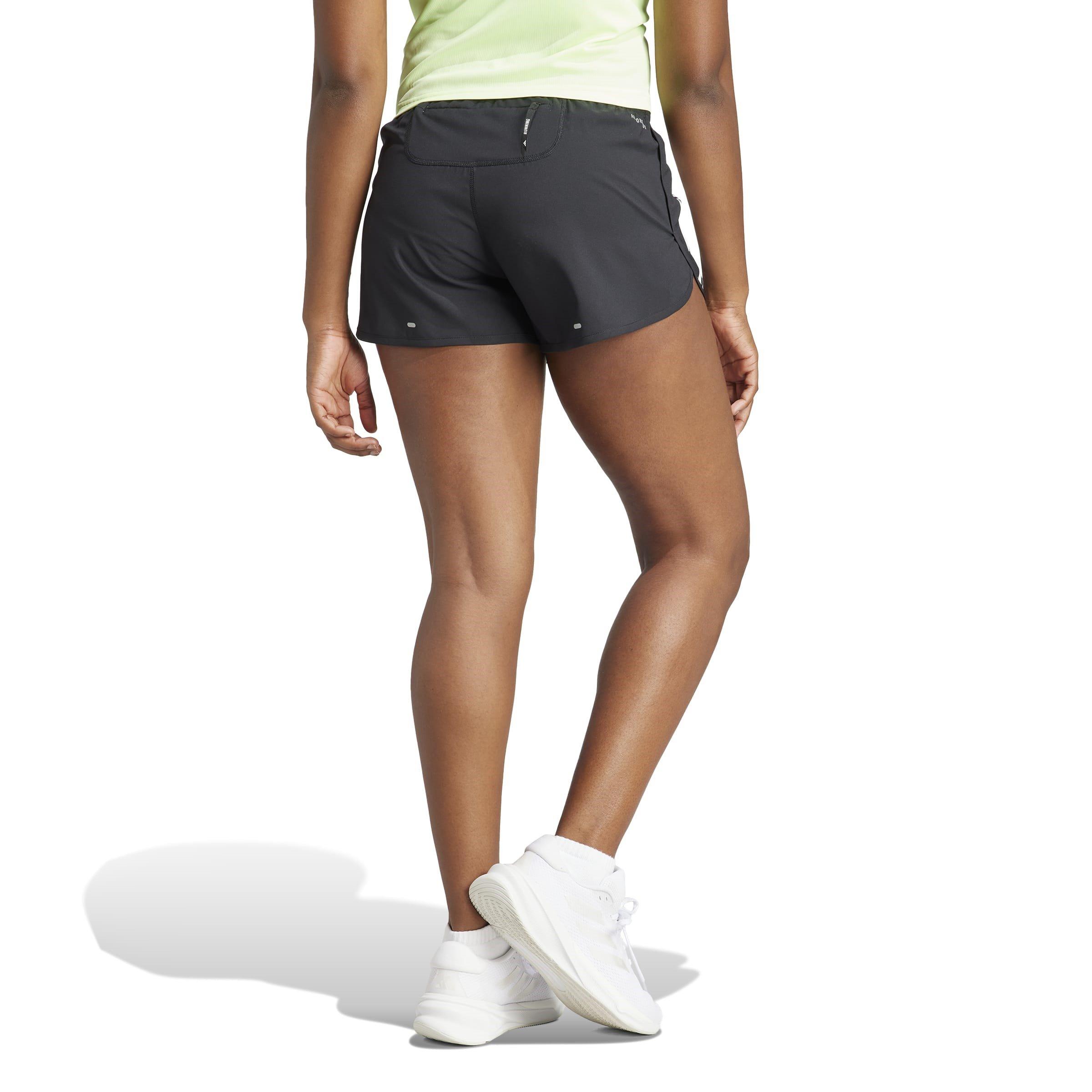Black - adidas - adidas Own The Run 3-Stripes Womens Performance Shorts - 3