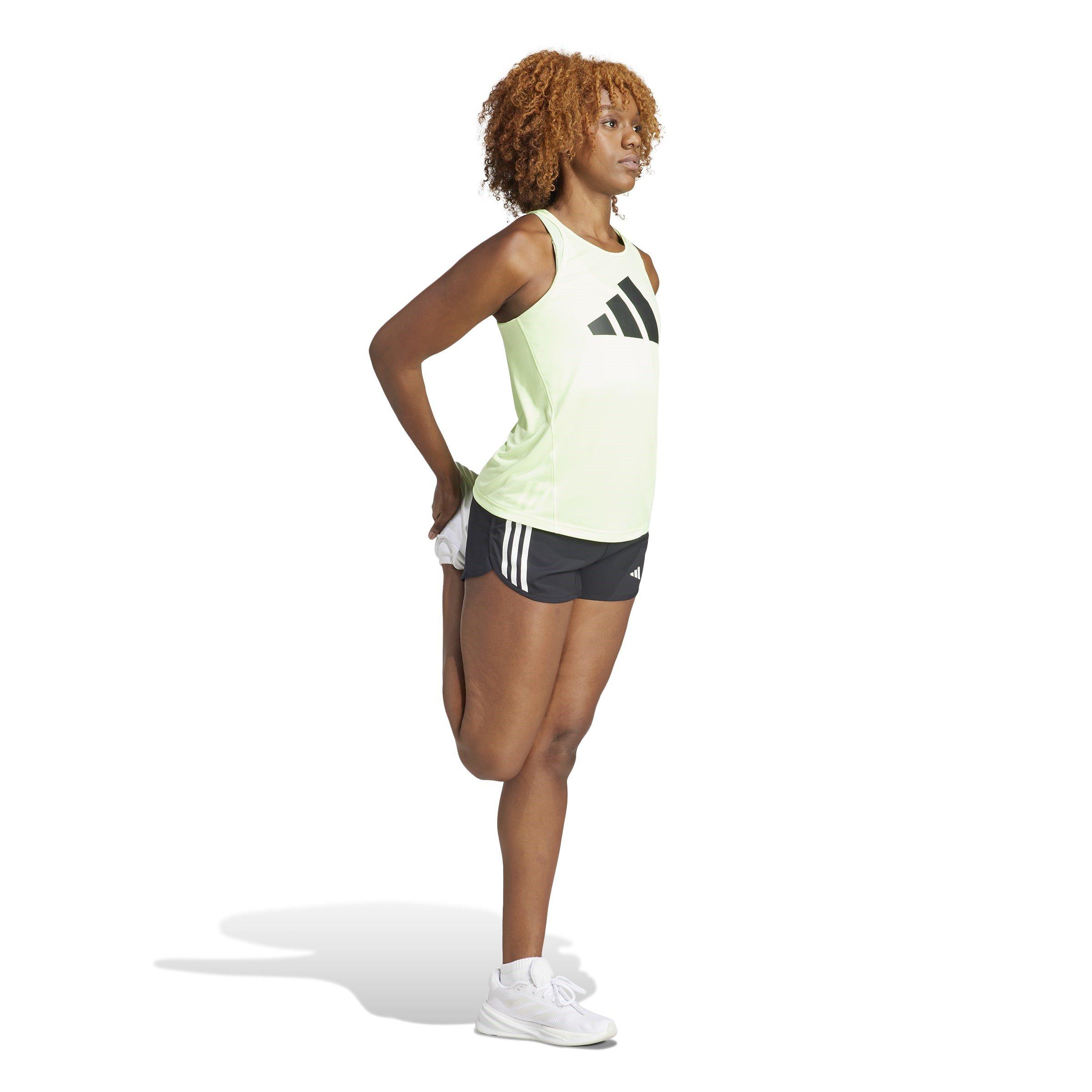 Black - adidas - adidas Own The Run 3-Stripes Womens Performance Shorts - 4