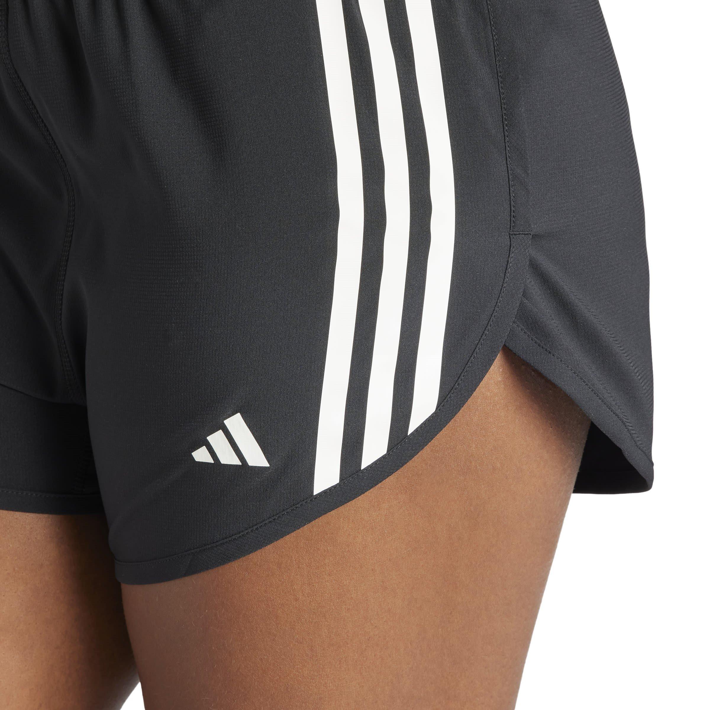 Black - adidas - adidas Own The Run 3-Stripes Womens Performance Shorts - 5