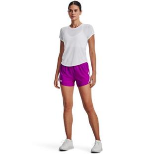 Strobe/White - Under Armour - Fly By 2.0 Womens Performance Shorts - 4