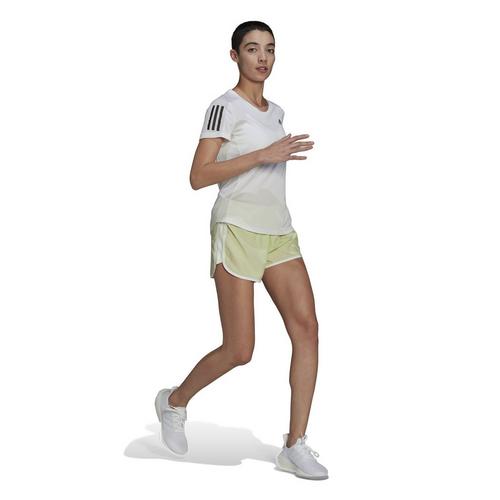 Almost Lime/Wht - adidas - Marathon 20 Womens Running Shorts - 6