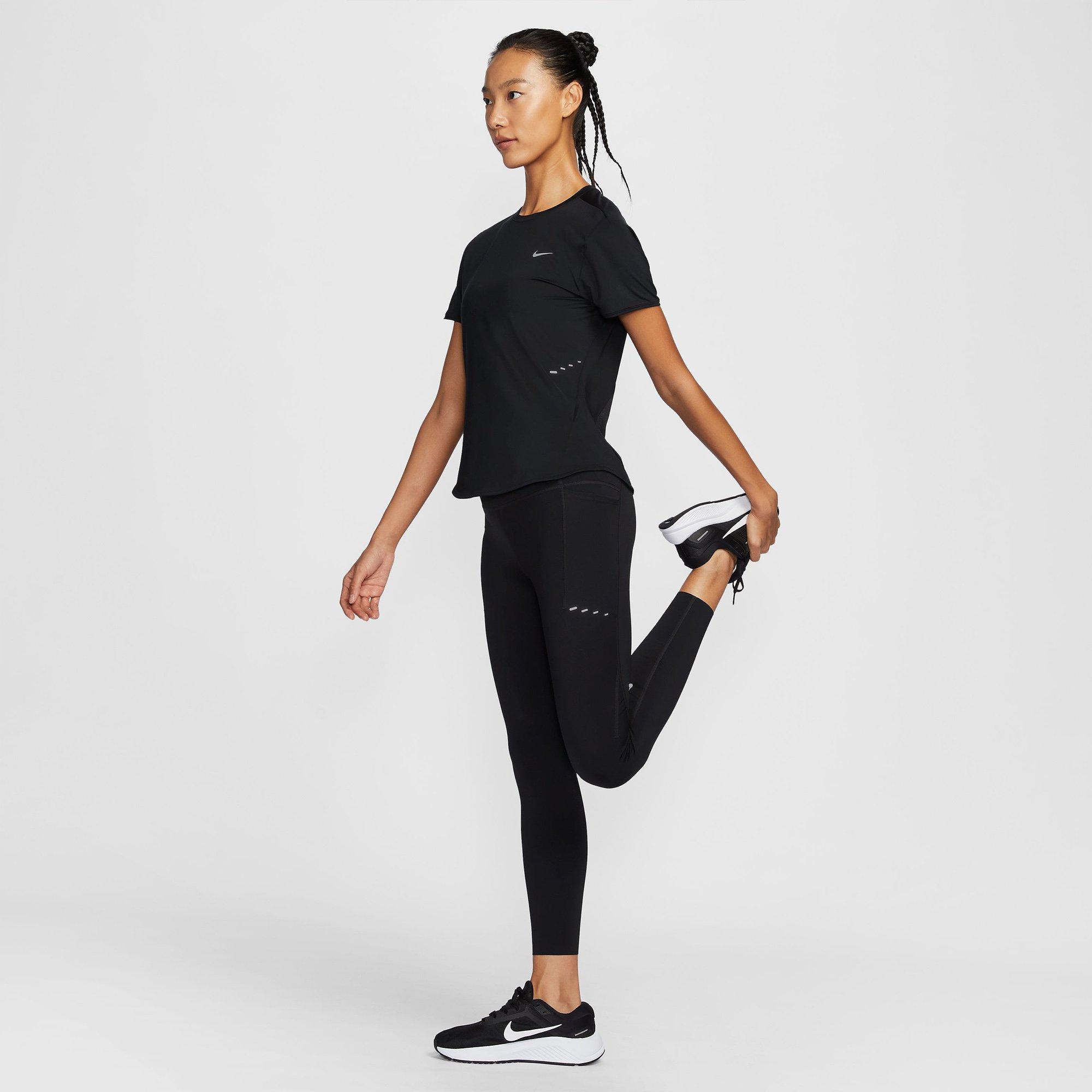Black/Ref.Silv - Nike - Swift Womens High-Waisted 7/8 Running Leggings - 3