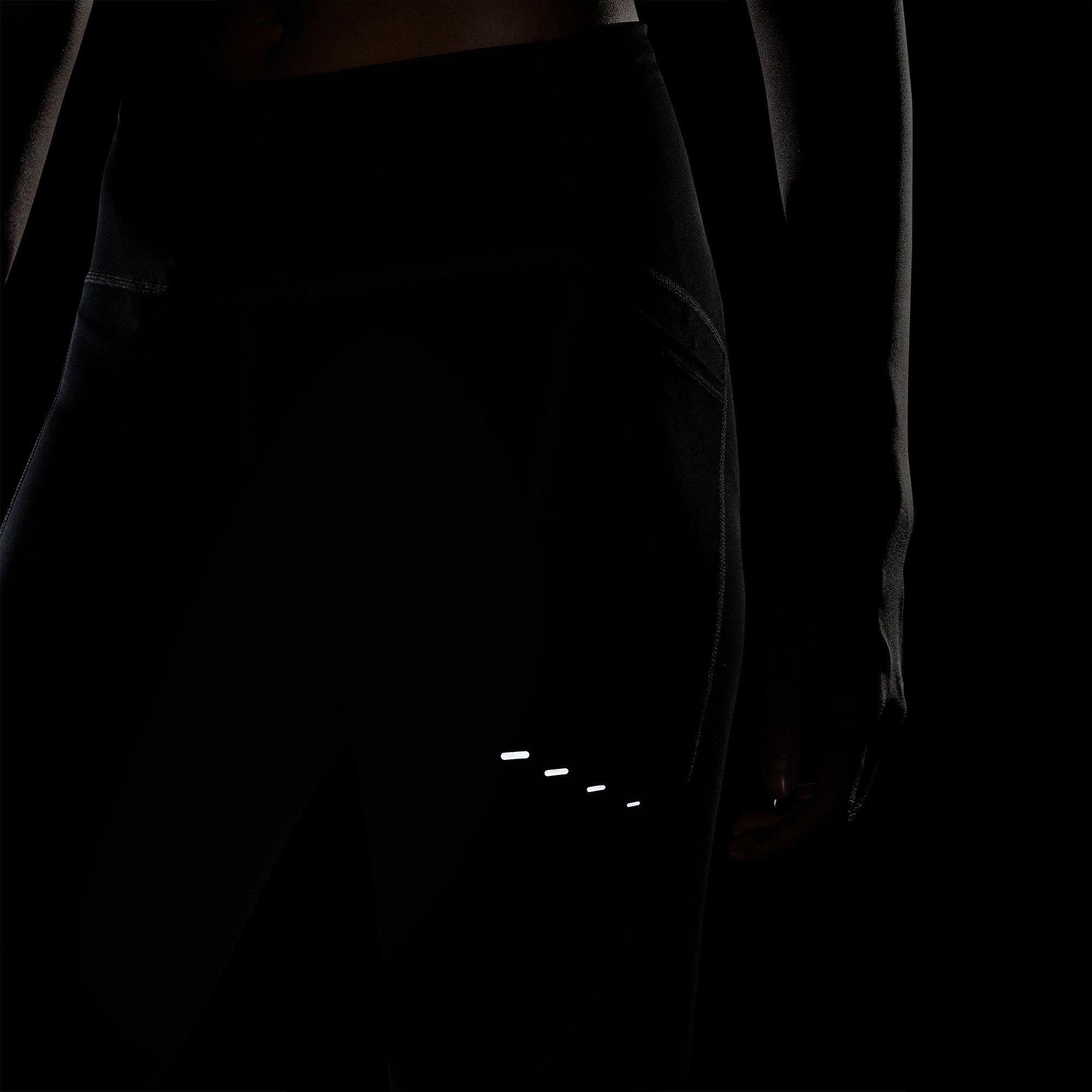 Black/Ref.Silv - Nike - Swift Womens High-Waisted 7/8 Running Leggings - 8