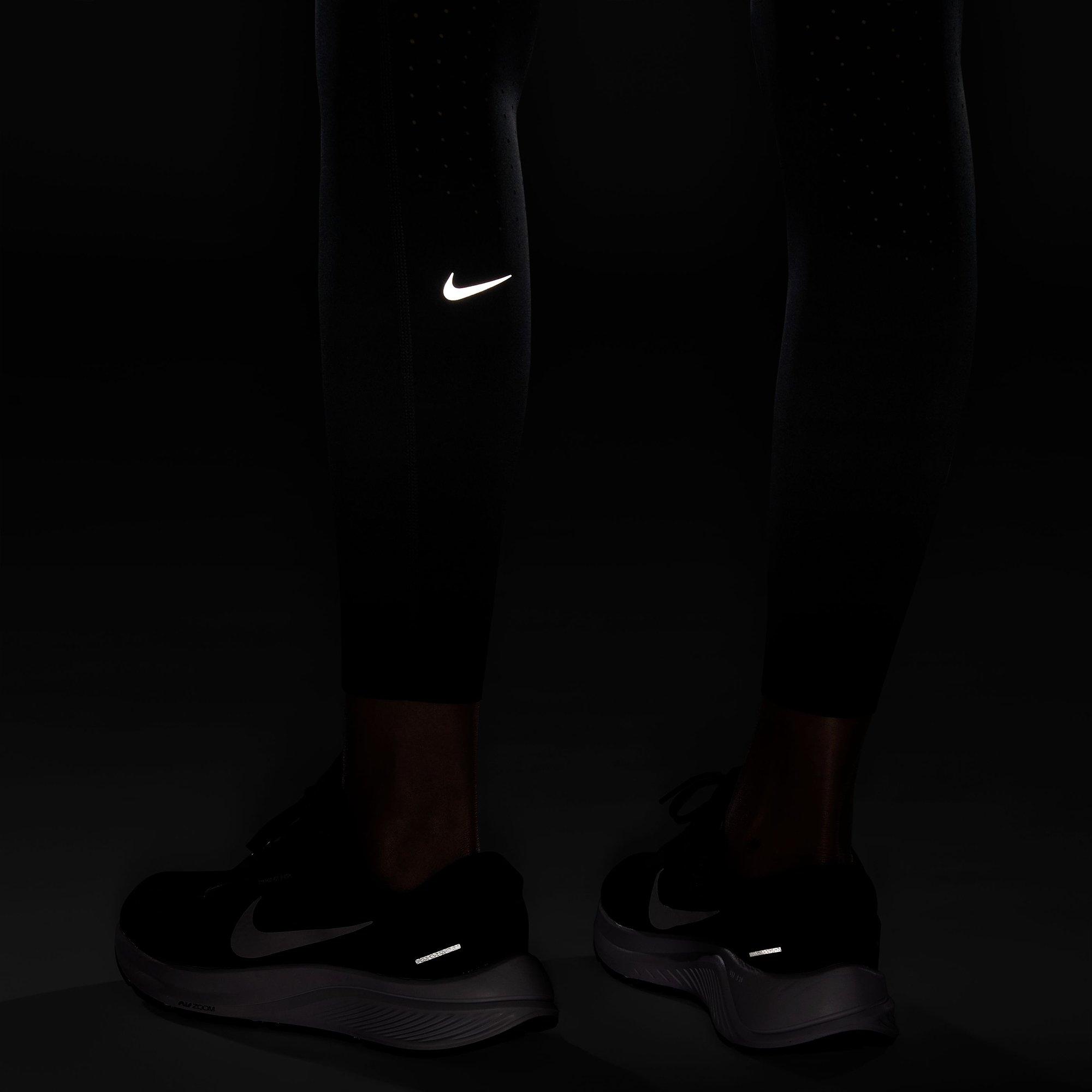 Black/Ref.Silv - Nike - Swift Womens High-Waisted 7/8 Running Leggings - 9