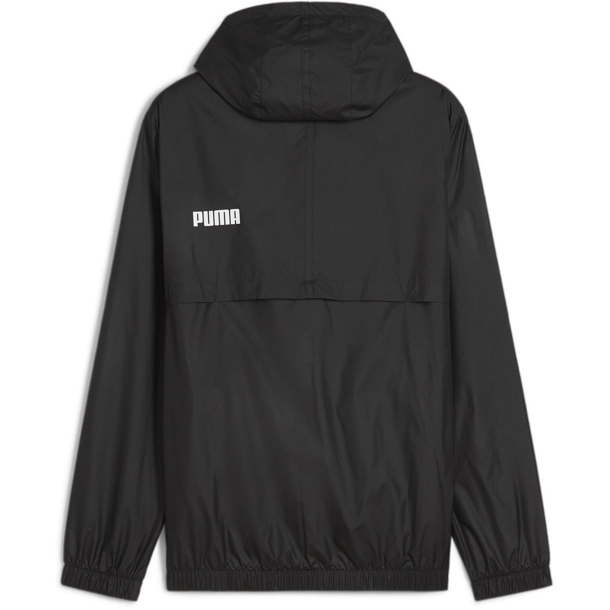 Puma Blk-Black - Puma - Essentials Solid Hooded Windproof Long Sleeve Performance Running Jacket - 7