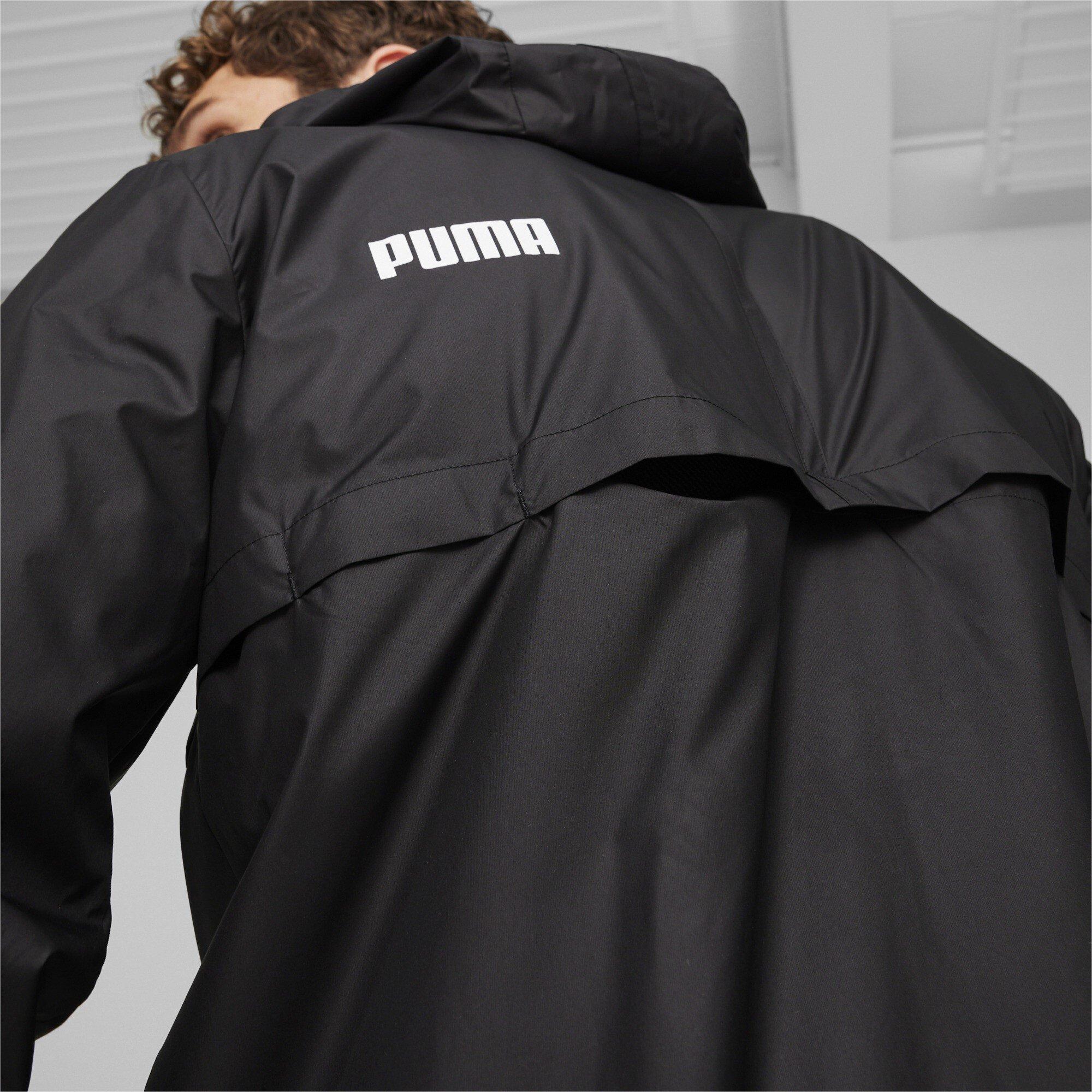 Puma Blk-Black - Puma - Essentials Solid Hooded Windproof Long Sleeve Performance Running Jacket - 4