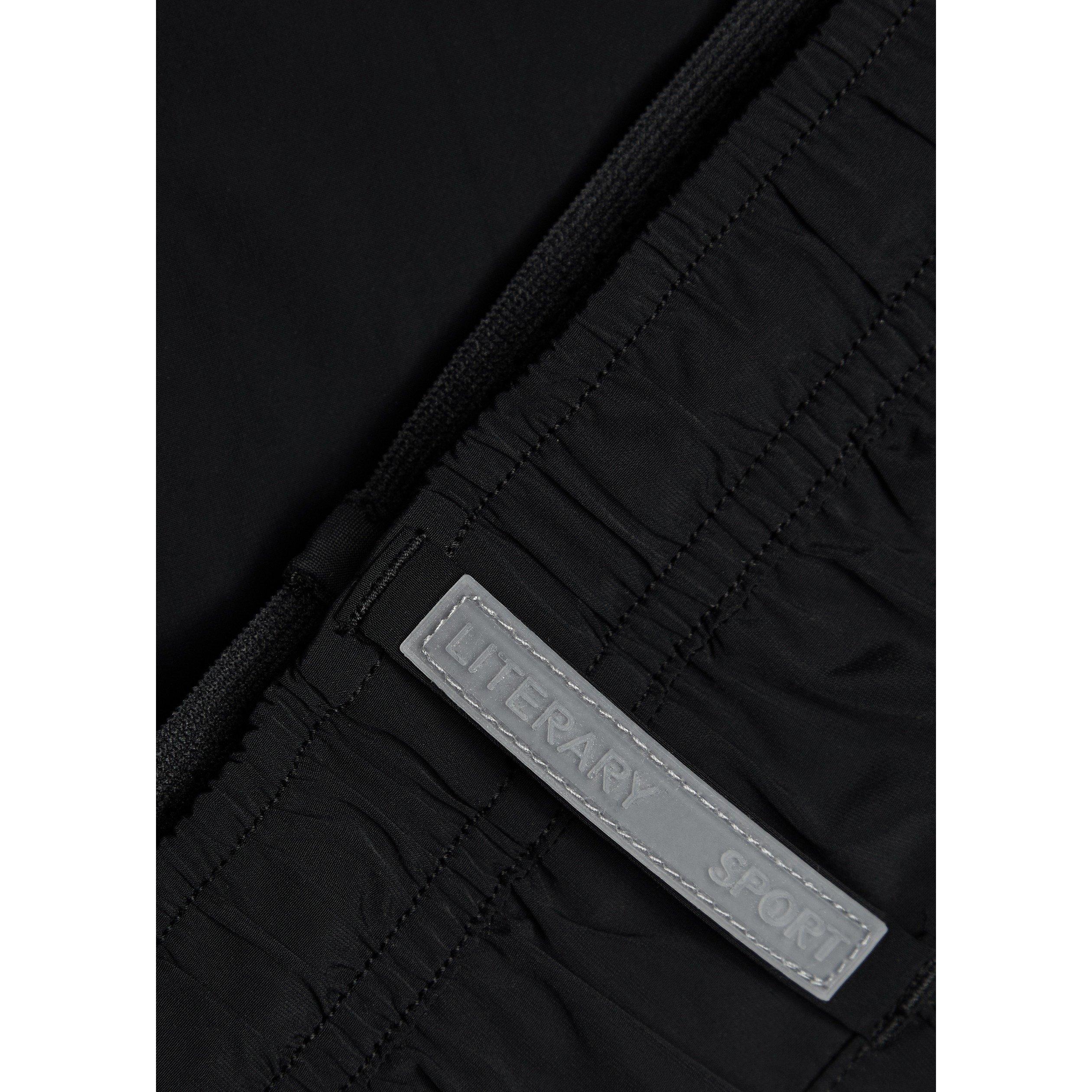 BLACK - Literary Sport - Morrison Run Split Shorts with - 4