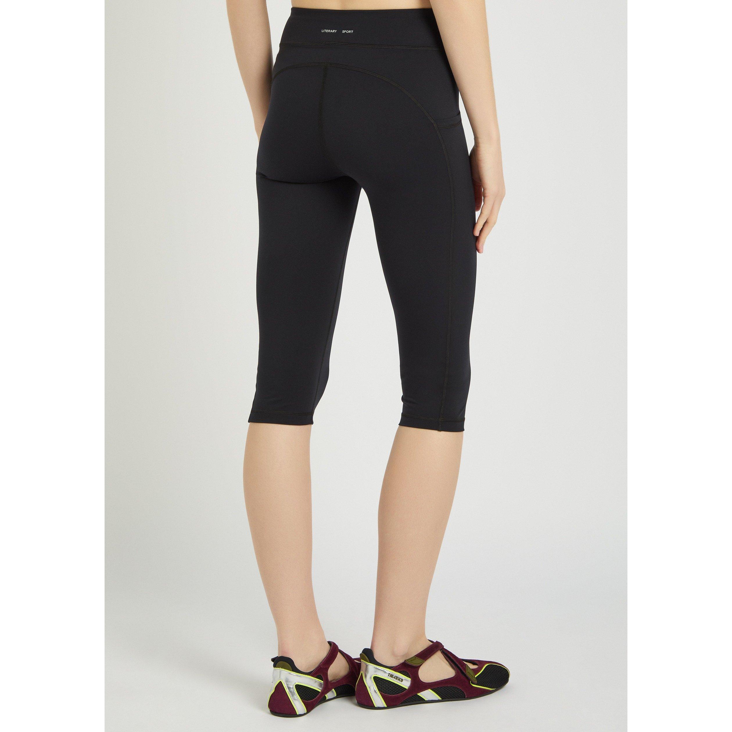 BLACK - Literary Sport - Women's Lena High-Waisted Slim-Fit Capri Tights - 3