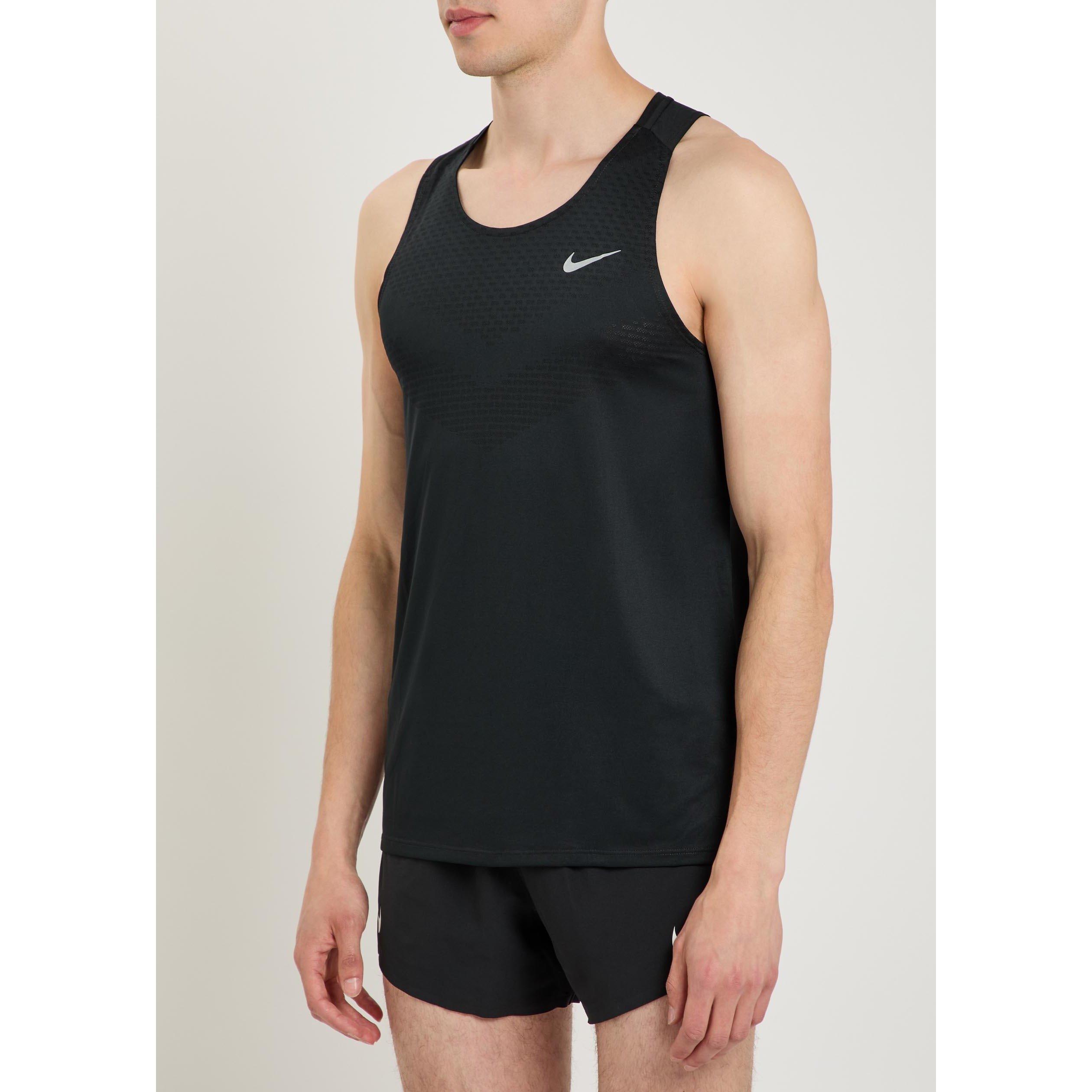 BLACK - Nike - Men's Stride Scoop-Neck Running Vest - 2