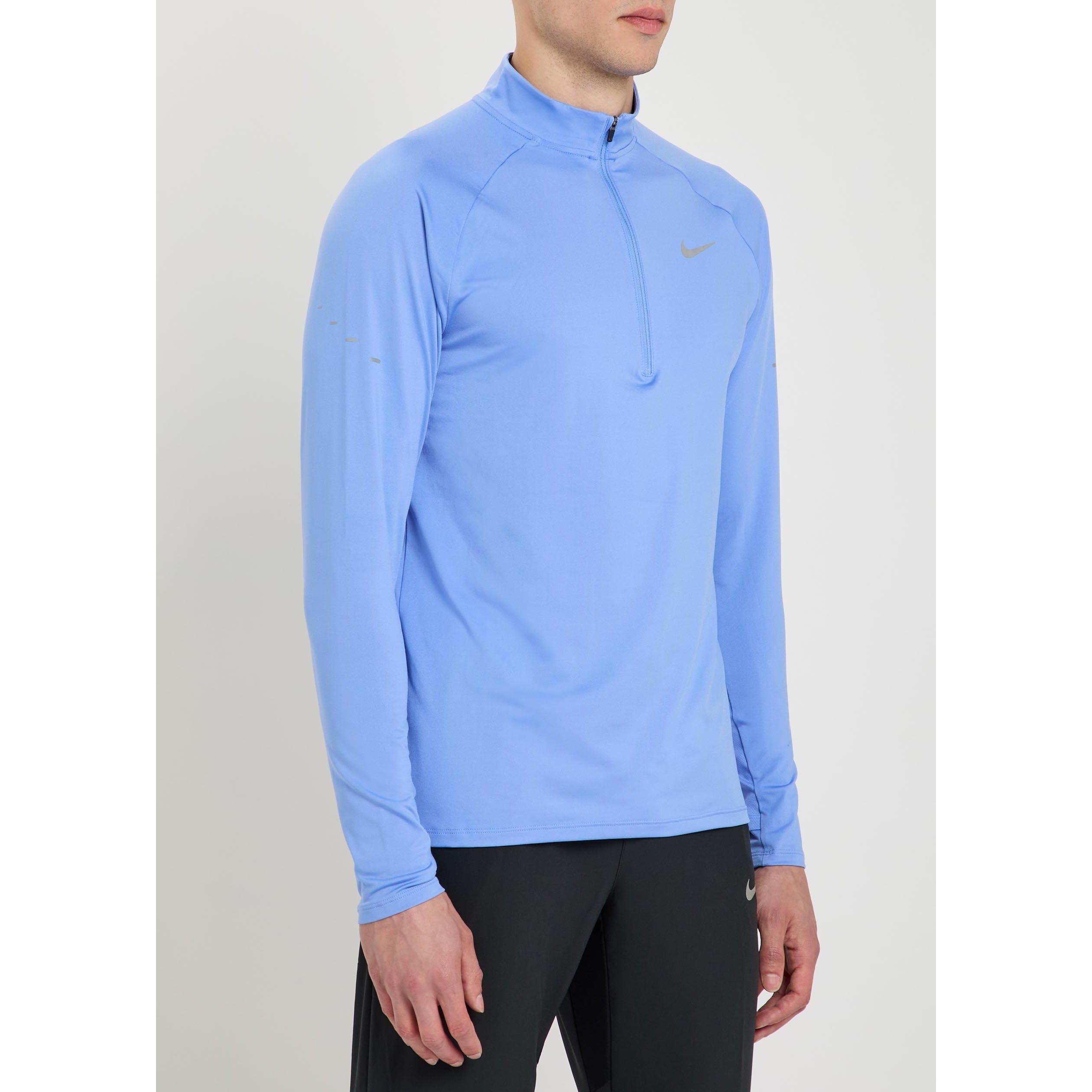 BLUE - Nike - NIKE DRIFIT QZ RUNNING TOP - 2