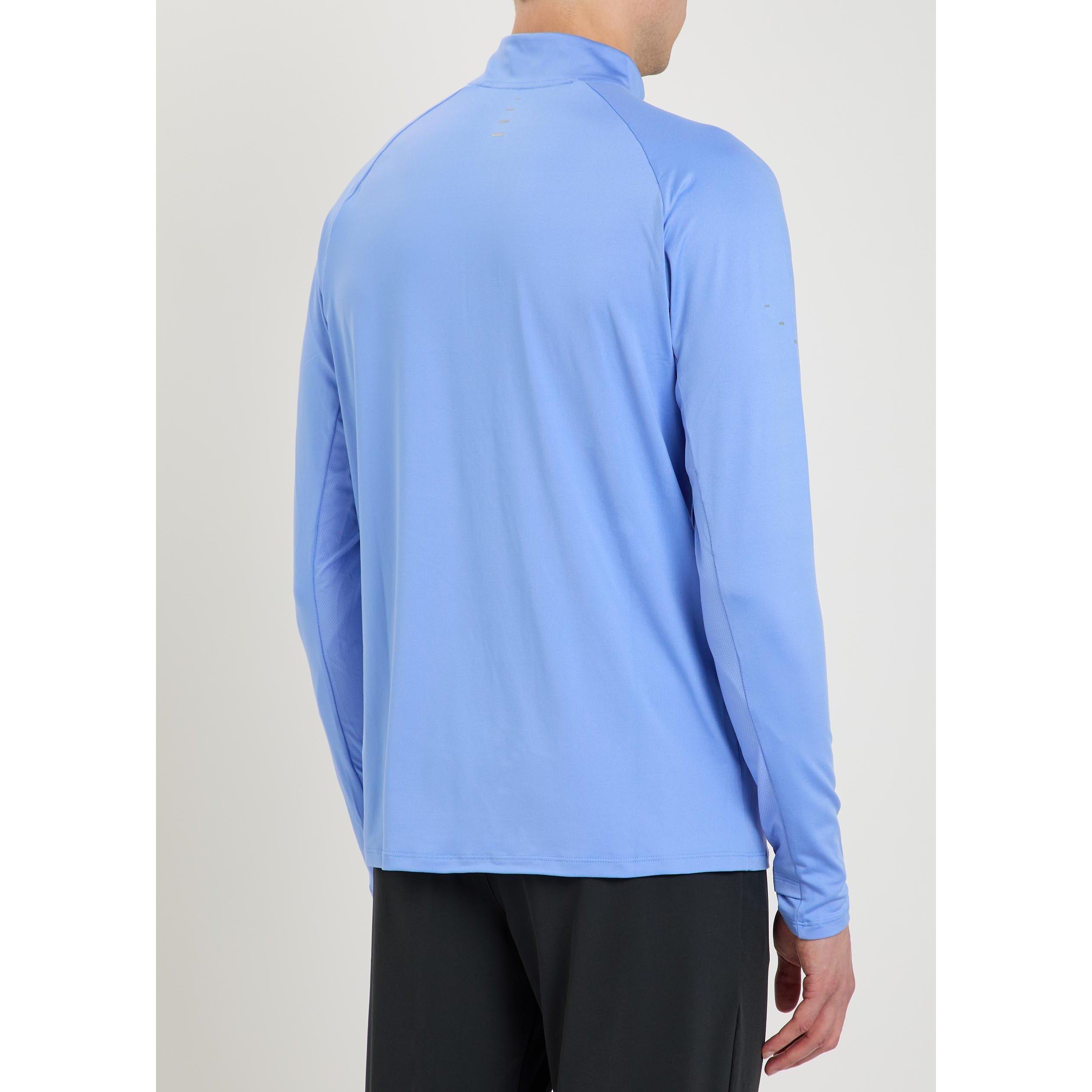 BLUE - Nike - NIKE DRIFIT QZ RUNNING TOP - 3