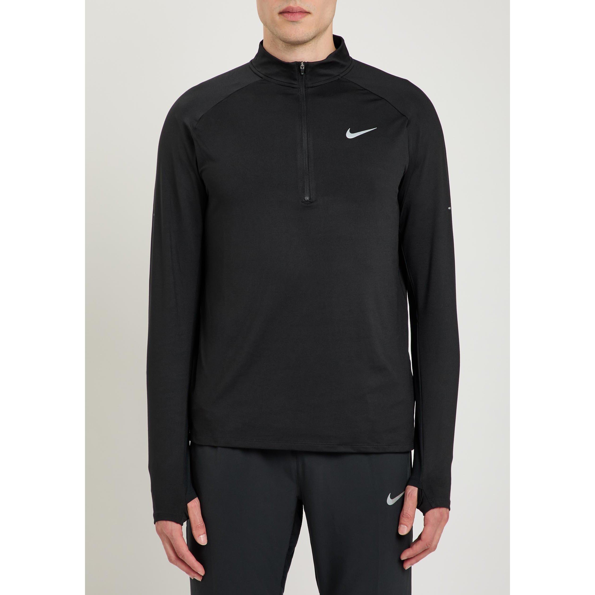 BLACK - Nike - NIKE DRIFIT QZ RUNNING TOP - 2