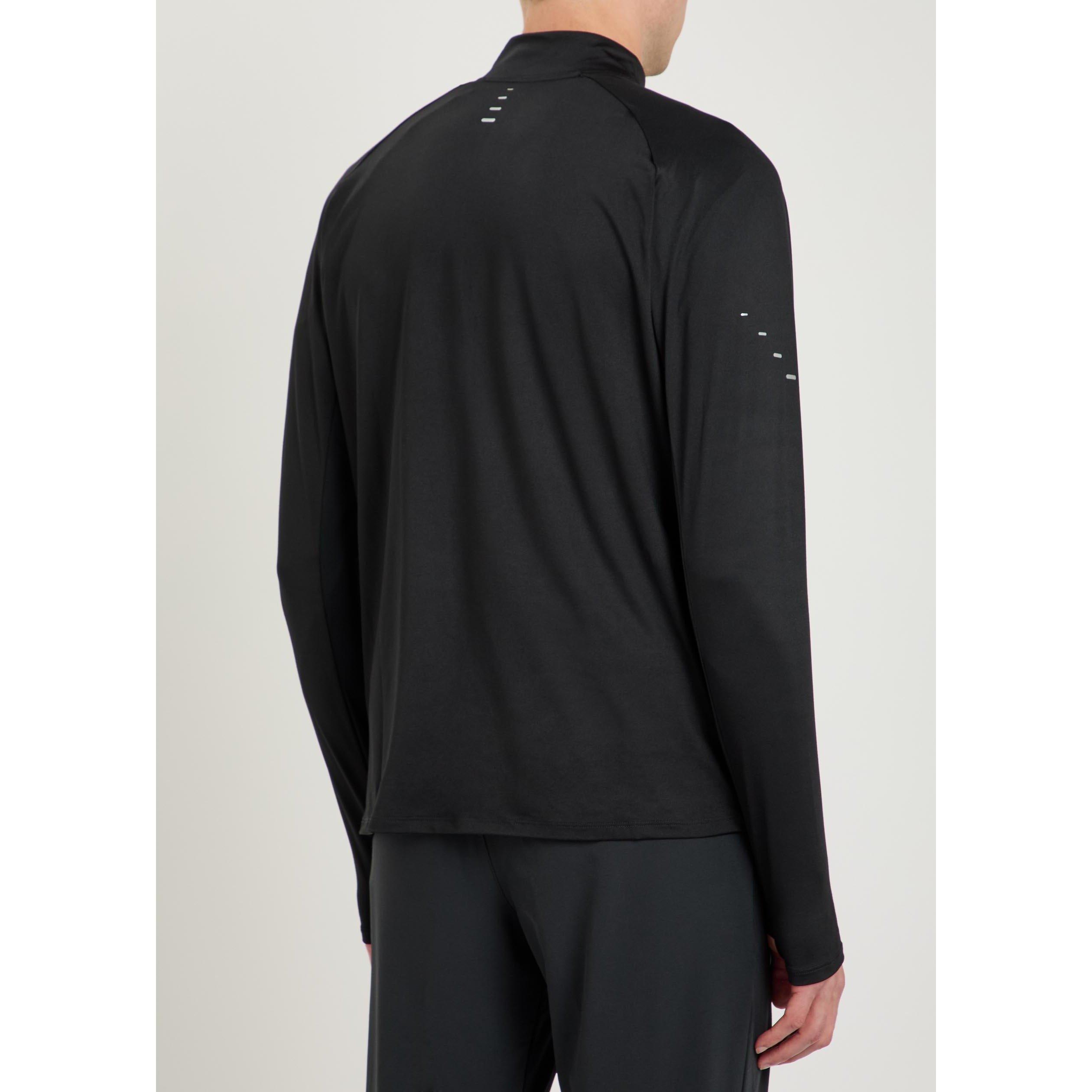 BLACK - Nike - NIKE DRIFIT QZ RUNNING TOP - 3