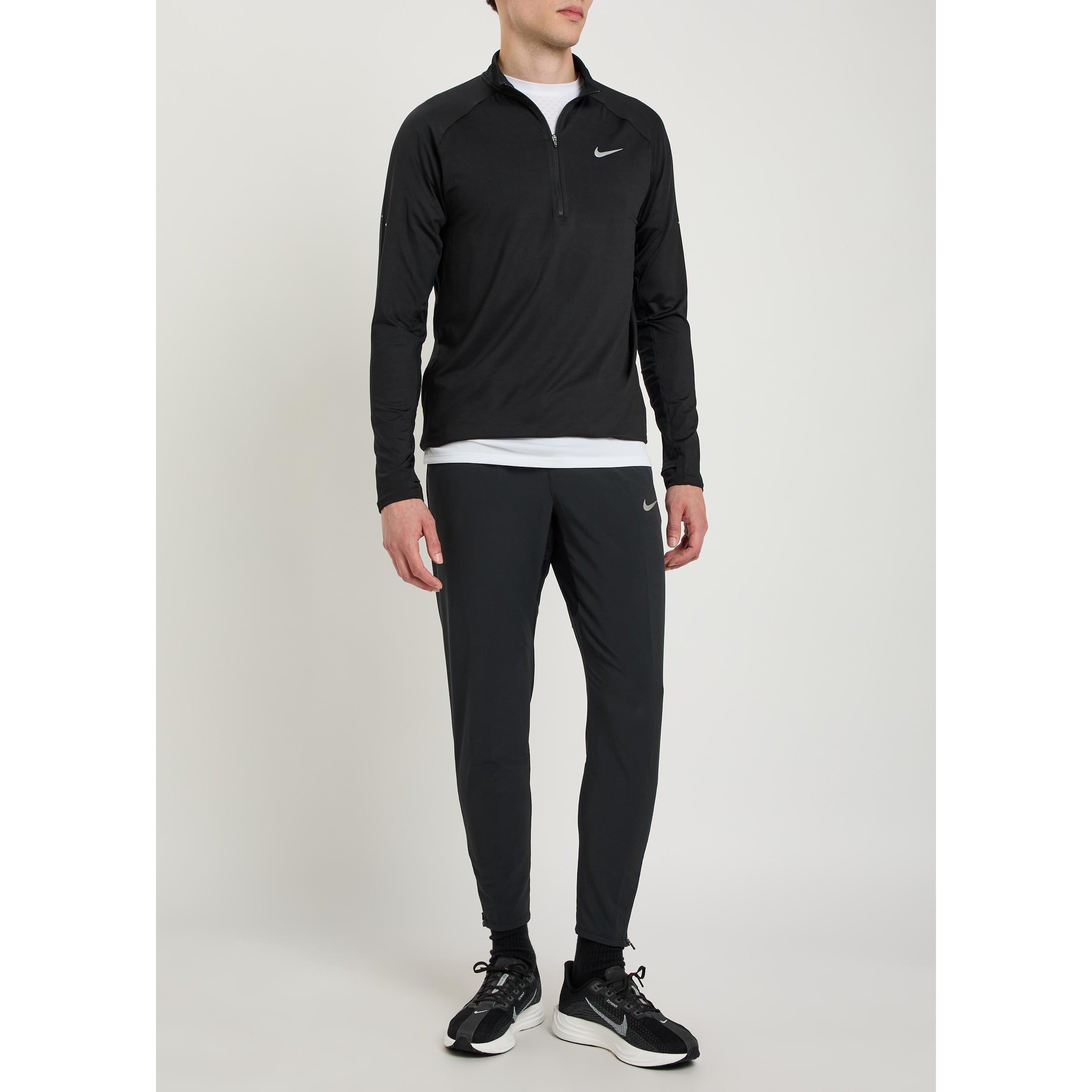 BLACK - Nike - NIKE DRIFIT QZ RUNNING TOP - 5