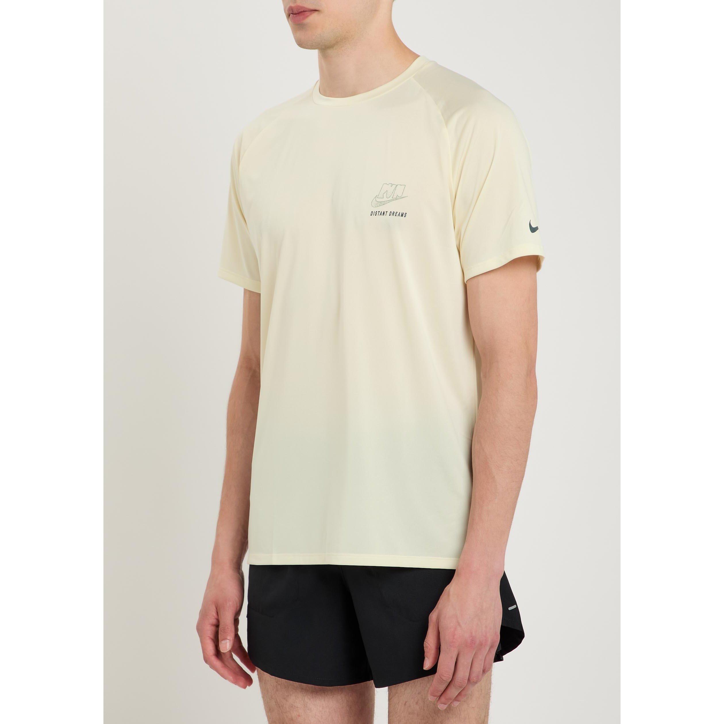 OFF WHITE - Nike - NIKE STRIDE DST DRMS RUN TEE - 2