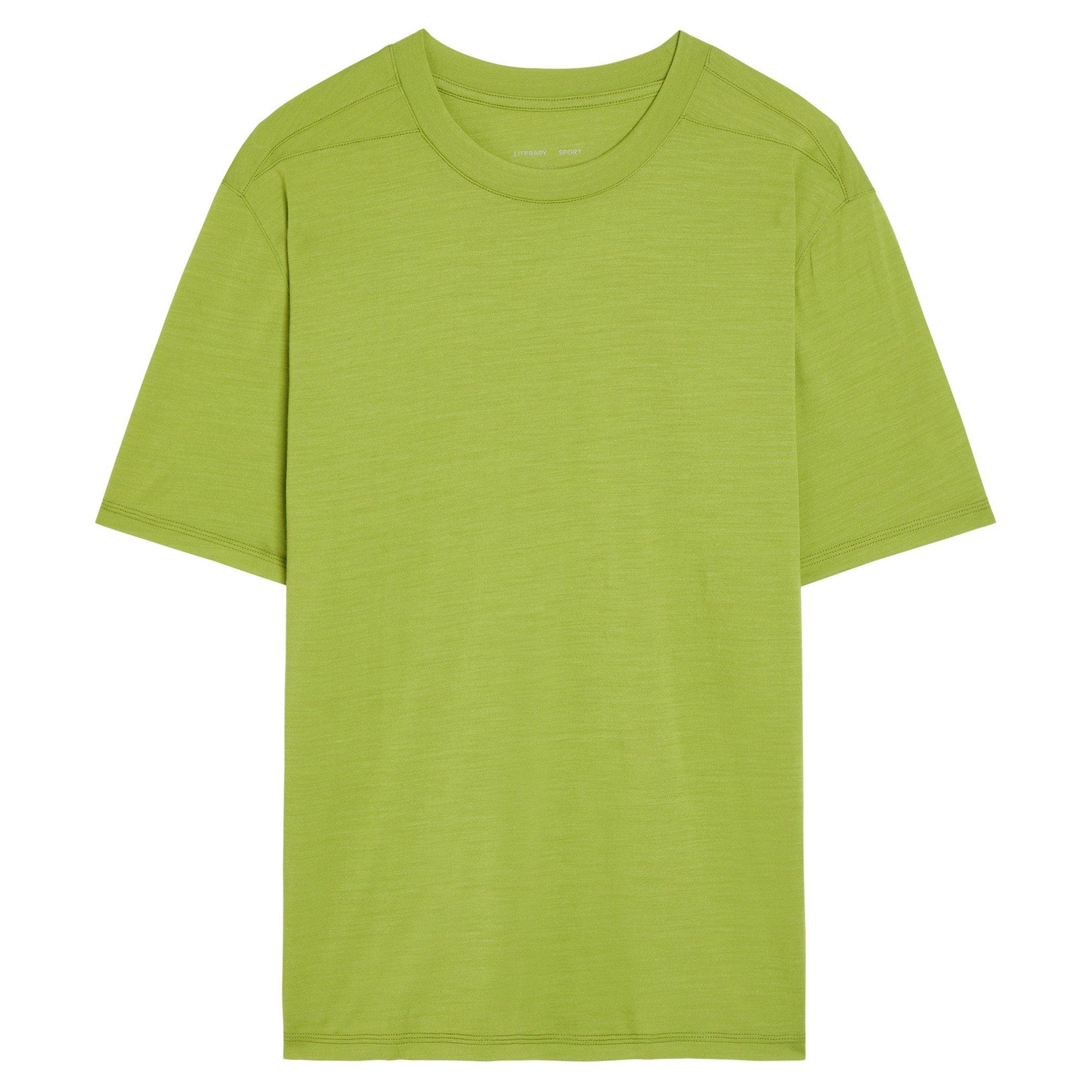 GREEN - Literary Sport - HARPER T-SHIRT IN MERINO - 1