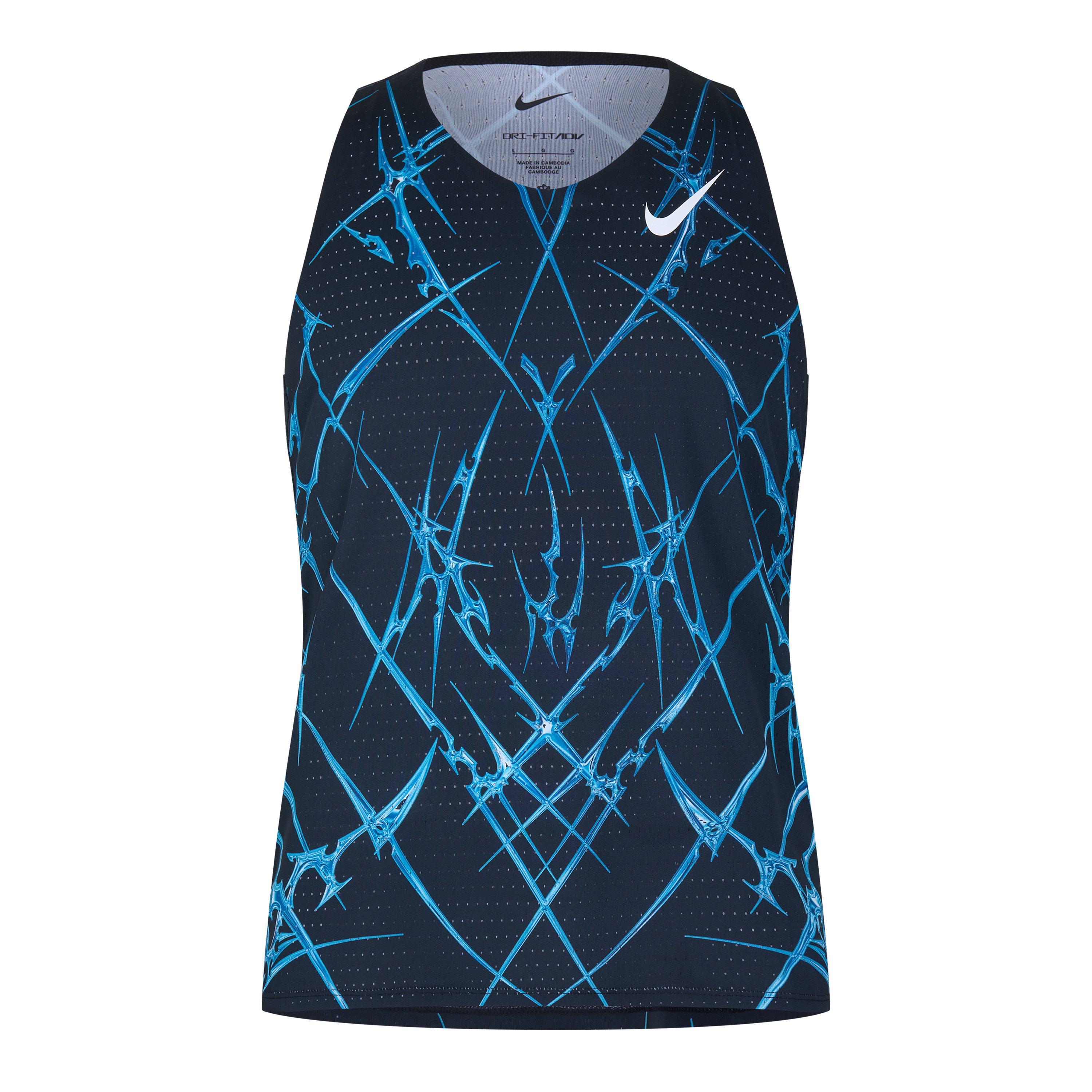 BLACK AND WHITE - Nike - Men's Dri-FIT ADV Printed Slim-Fit Running Vest - 1