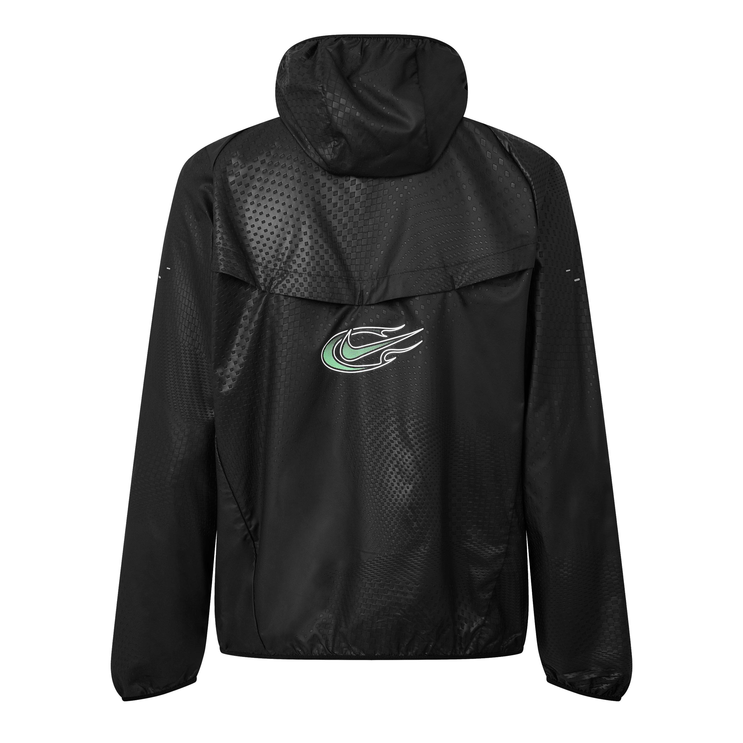 BLACK - Nike - Men's UV Repel Unstoppable Long-Sleeve Full-Zip Hooded Running Jacket - 2