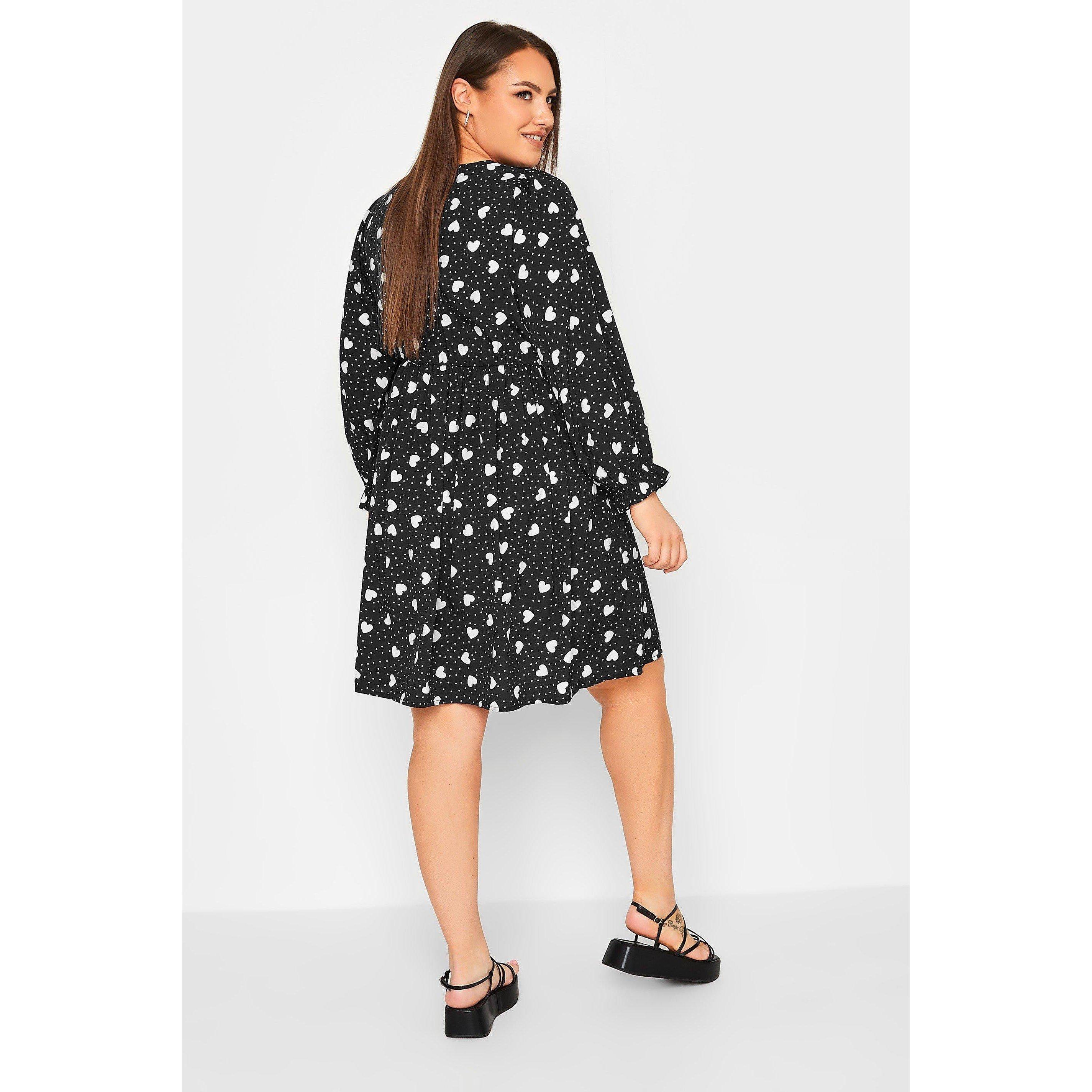 Negro - YOURS - Studio Curve Long Sleeve V Neck Dress - 4