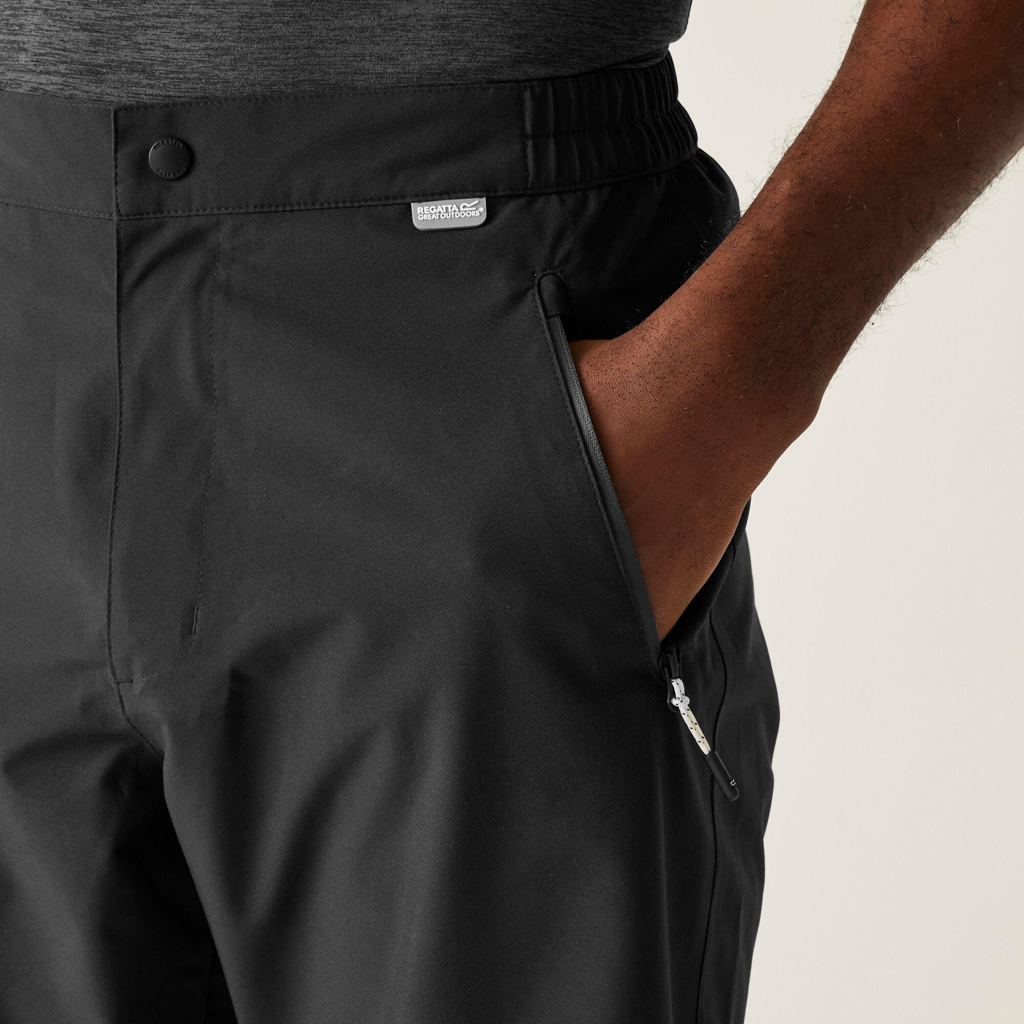 Black - Regatta - Highton Waterproof Overtrouser (Long) - 4