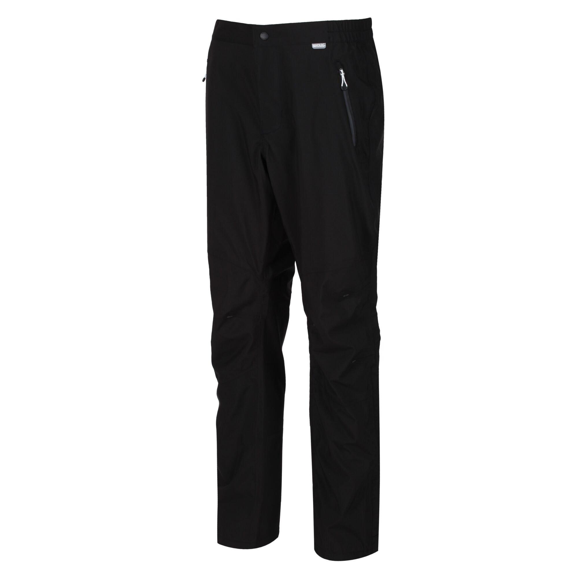 Black - Regatta - Highton Waterproof Overtrouser (Long) - 7