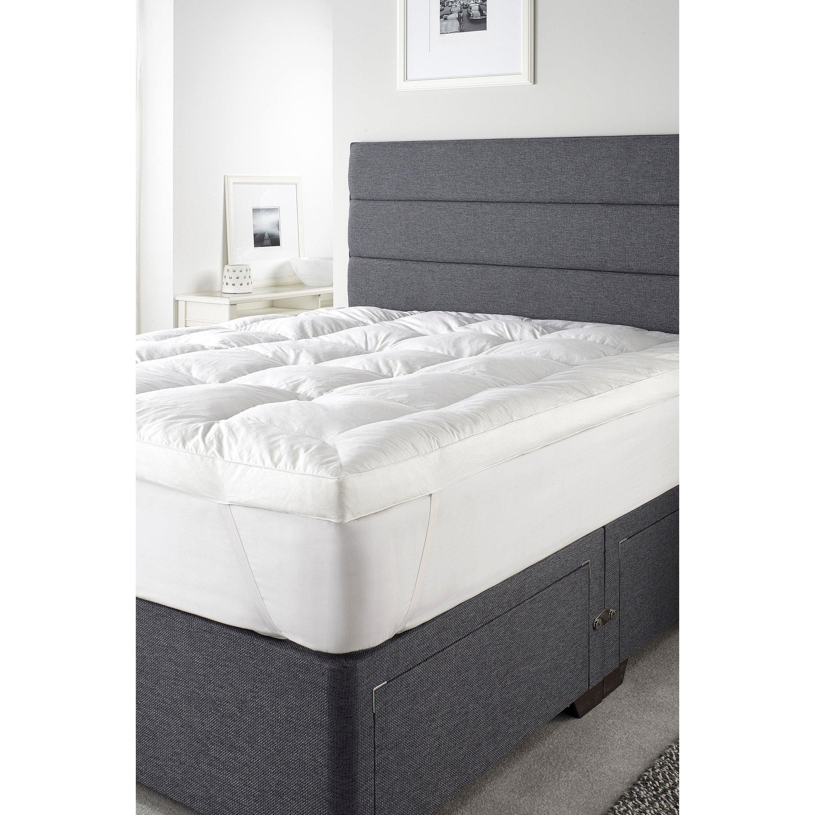 White - Downland - Luxury Goose Feather & Down Topper