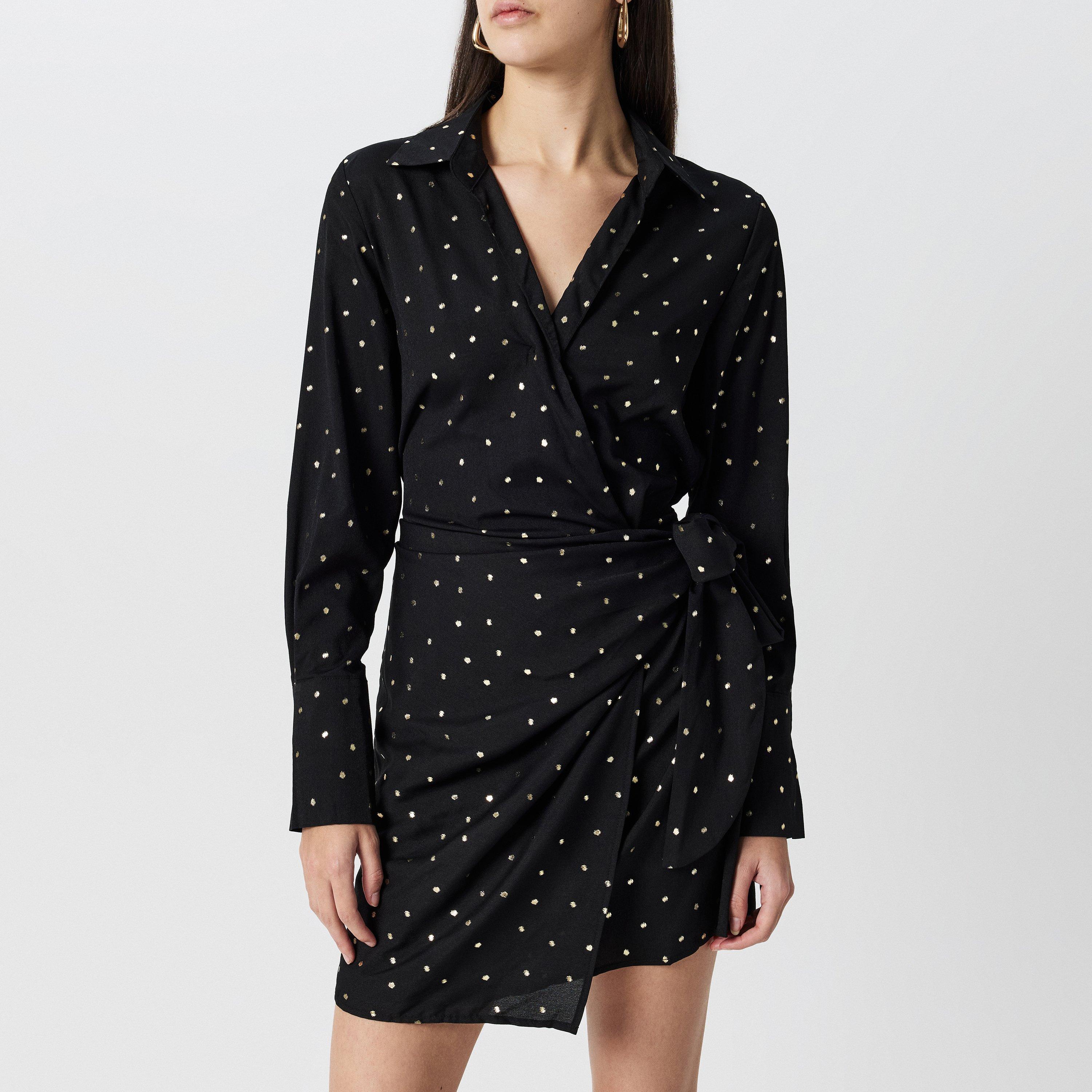 Black - AX Paris - Paris Wrap Mini Dress - 3
