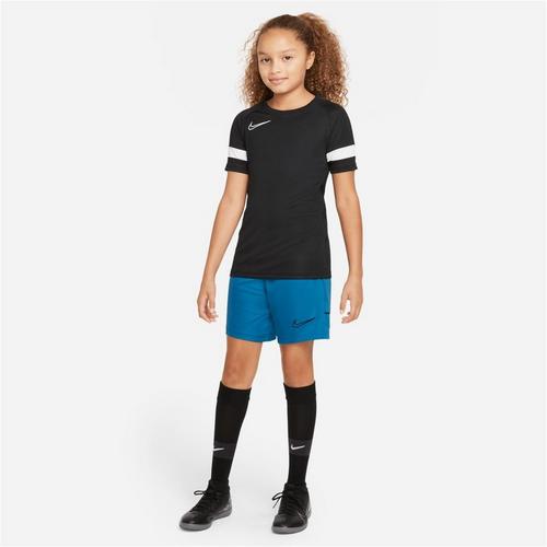Marina Blue/Bla - Nike - Dri FIT Academy Juniors  Knit Football Shorts - 8