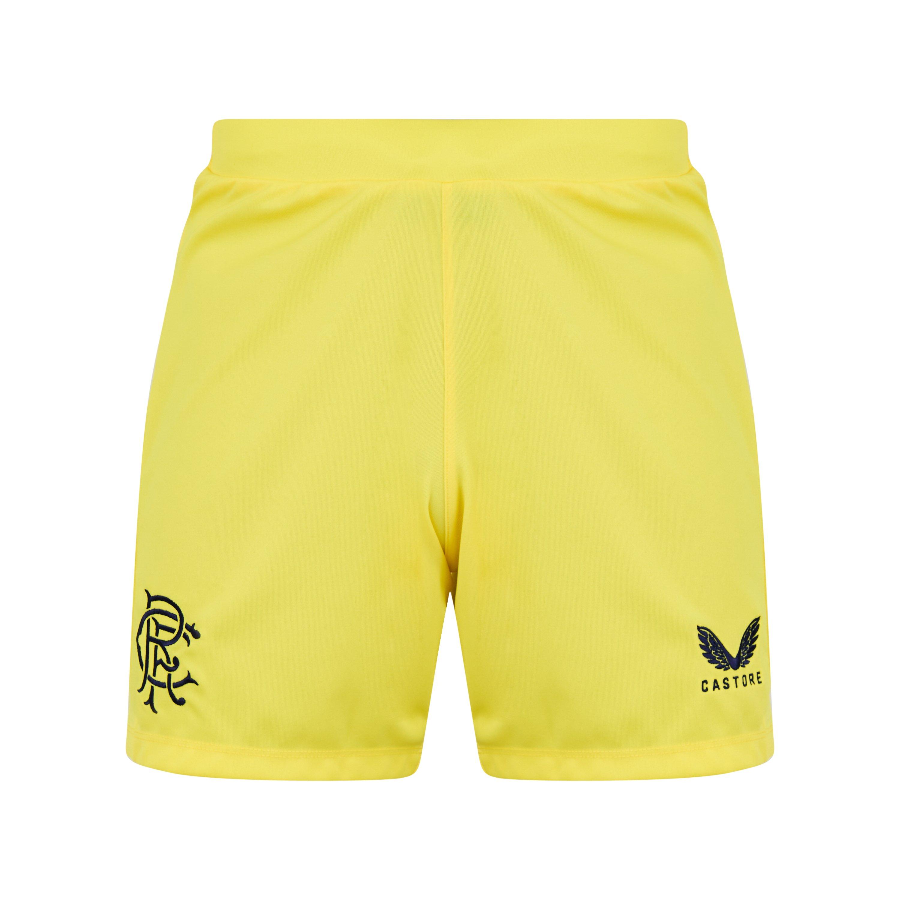 Castore Men's Rangers Fc Third Goalkeeper Shorts - Yellow - S