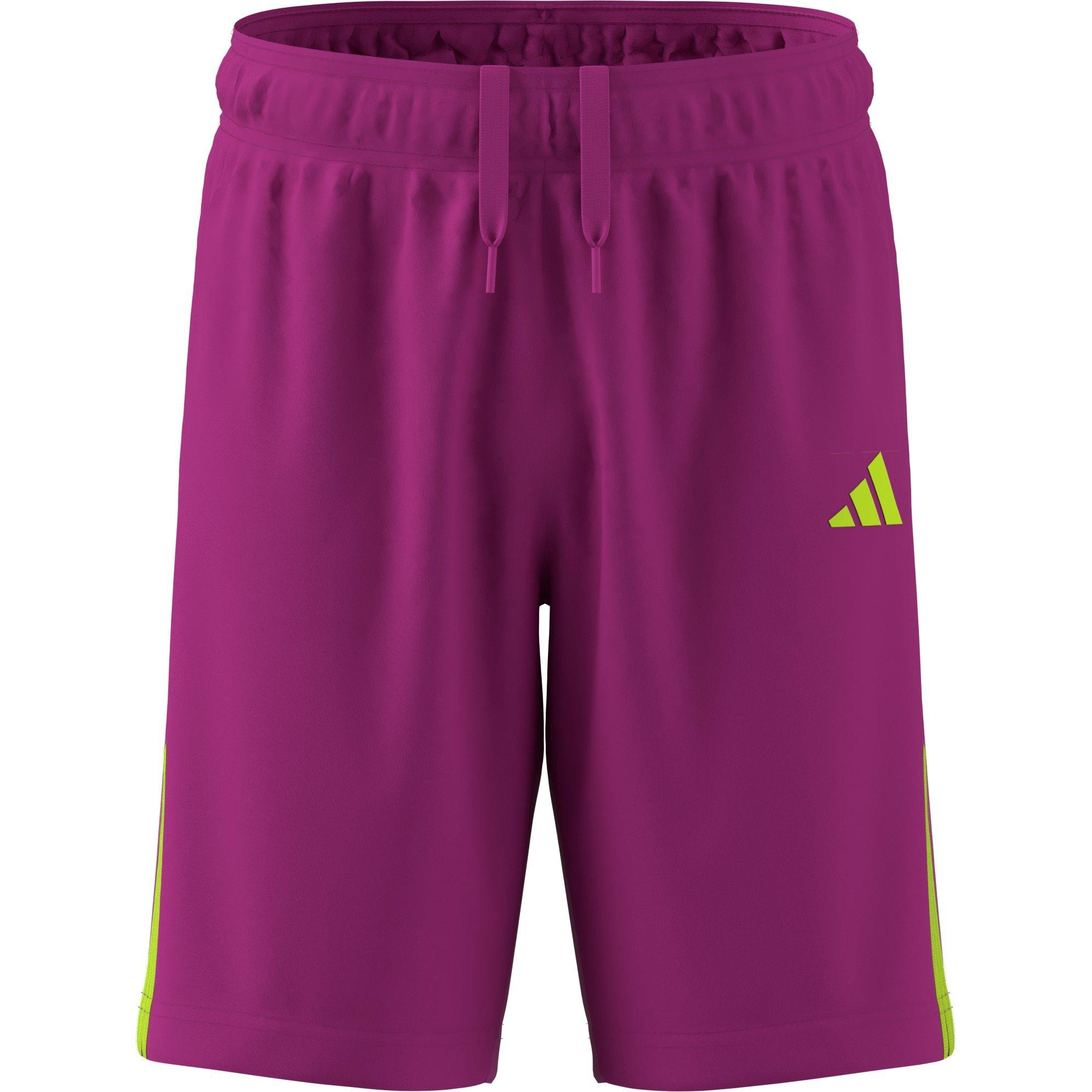 Adidas Boys Sereno Training Shorts Juniors - Purple/Yellow - 13 Years