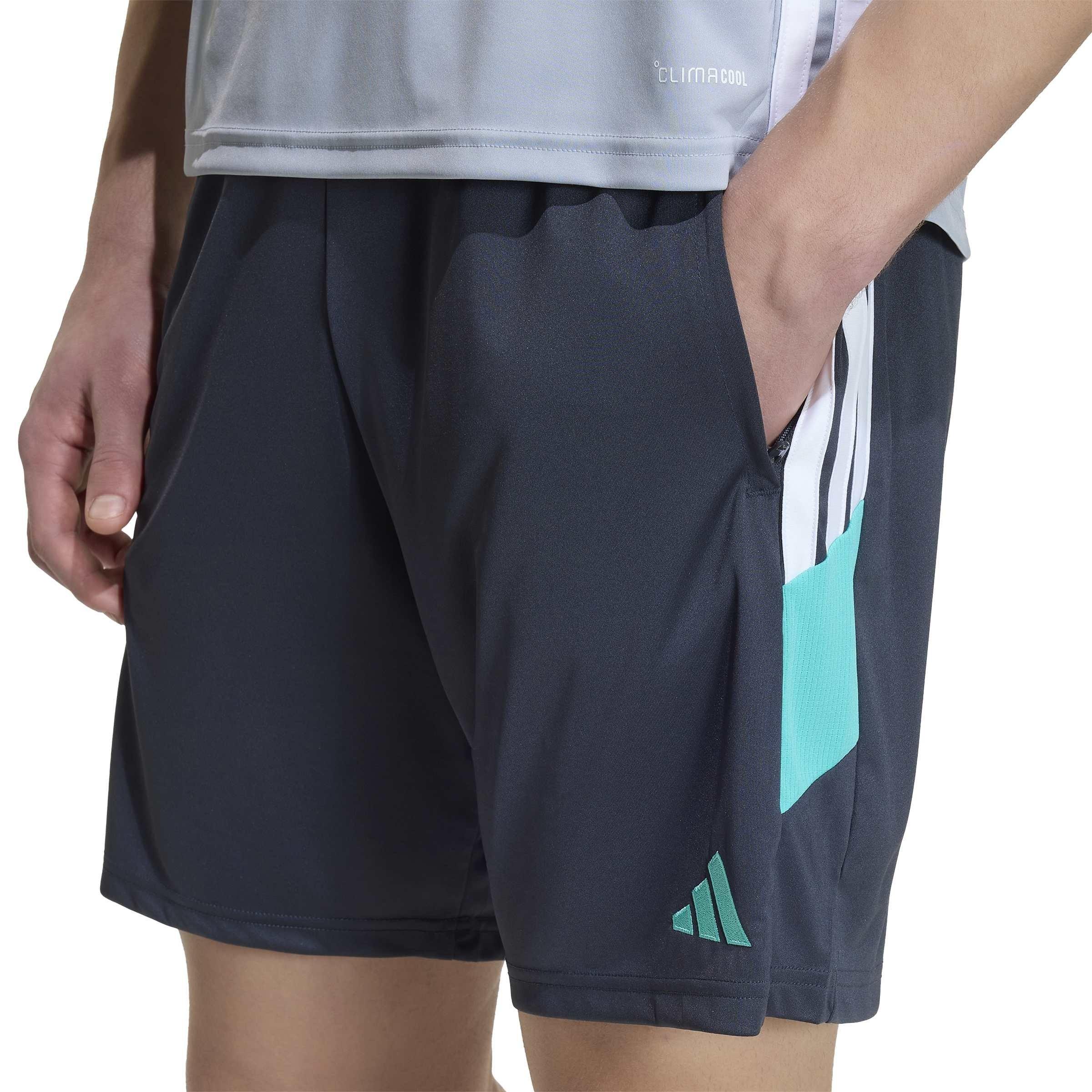 Grey/Mint/White - adidas - Tiro Essential Training Shorts - 4