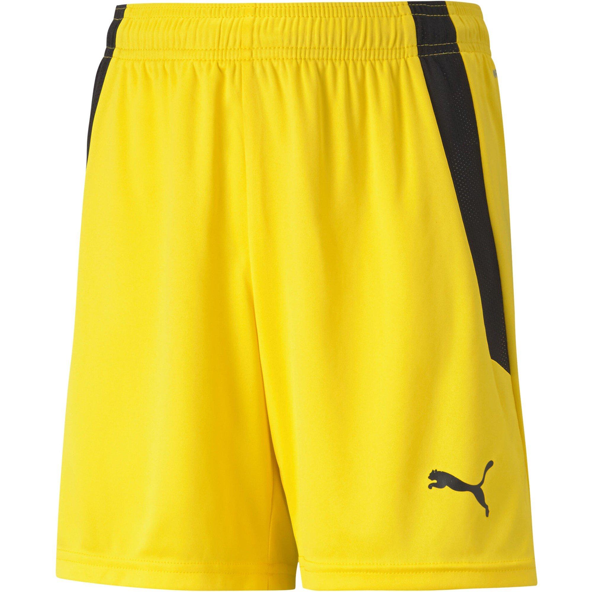 Puma  Kids Teamliga Shorts Jr Football Short - Cyberyellow-Blk - 11-12 (L)