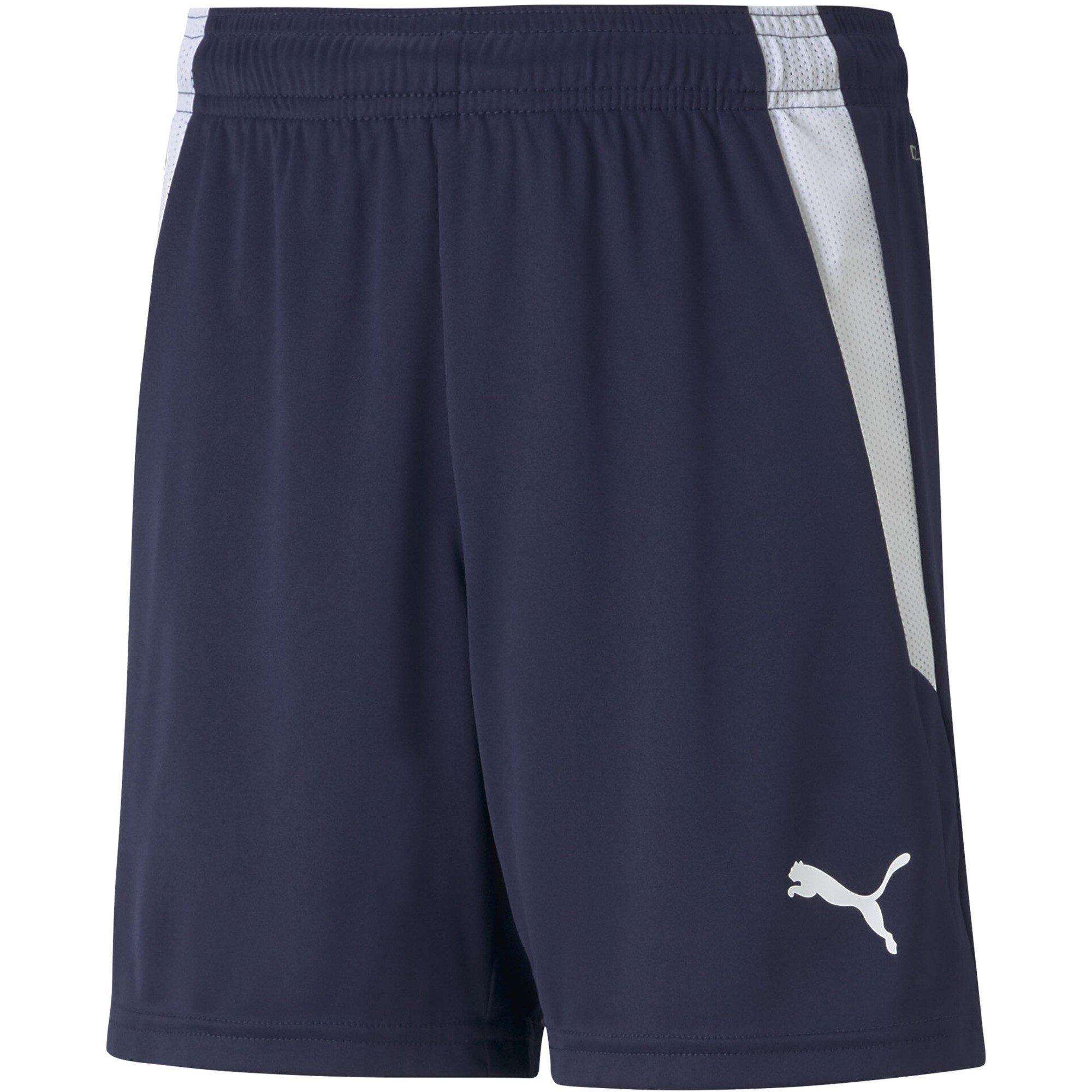 Peacoat-Hvid - Puma - Puma Teamliga Shorts Jr Football Short Unisex Kids - 1