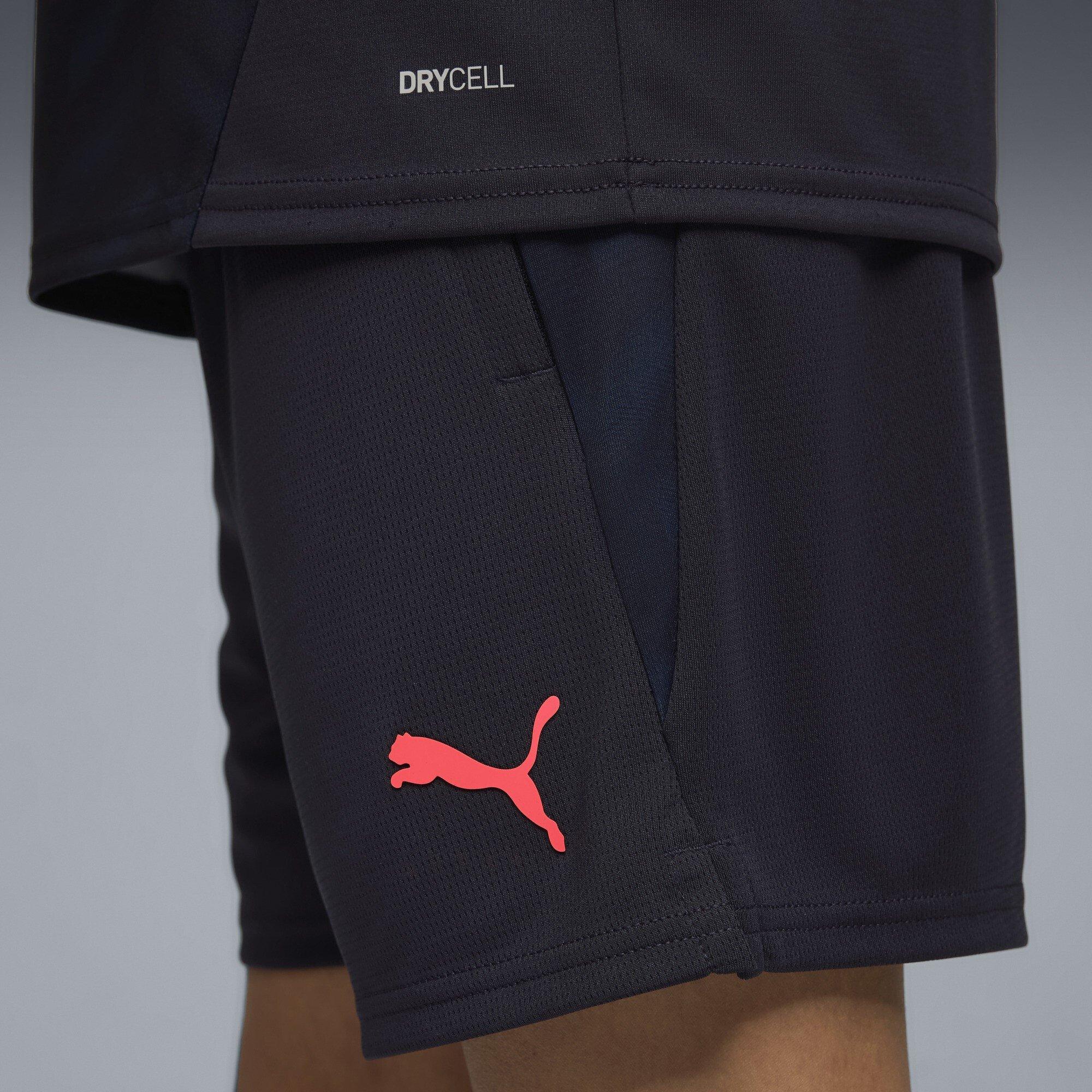 Navy/Orange - Puma - Individual Cup Shorts Juniors - 4