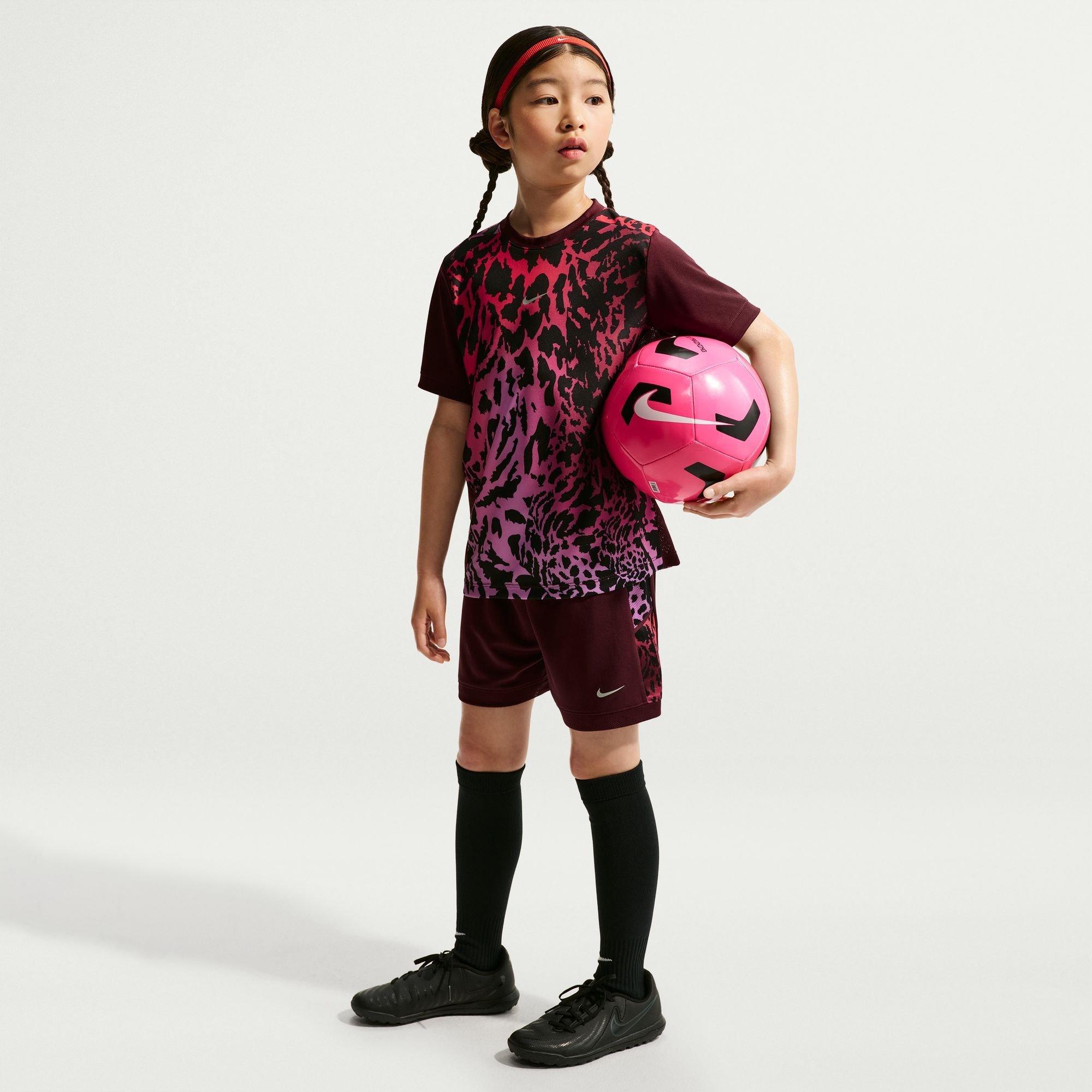 Burgundy Print - Nike - Kids' Football Shorts - 5