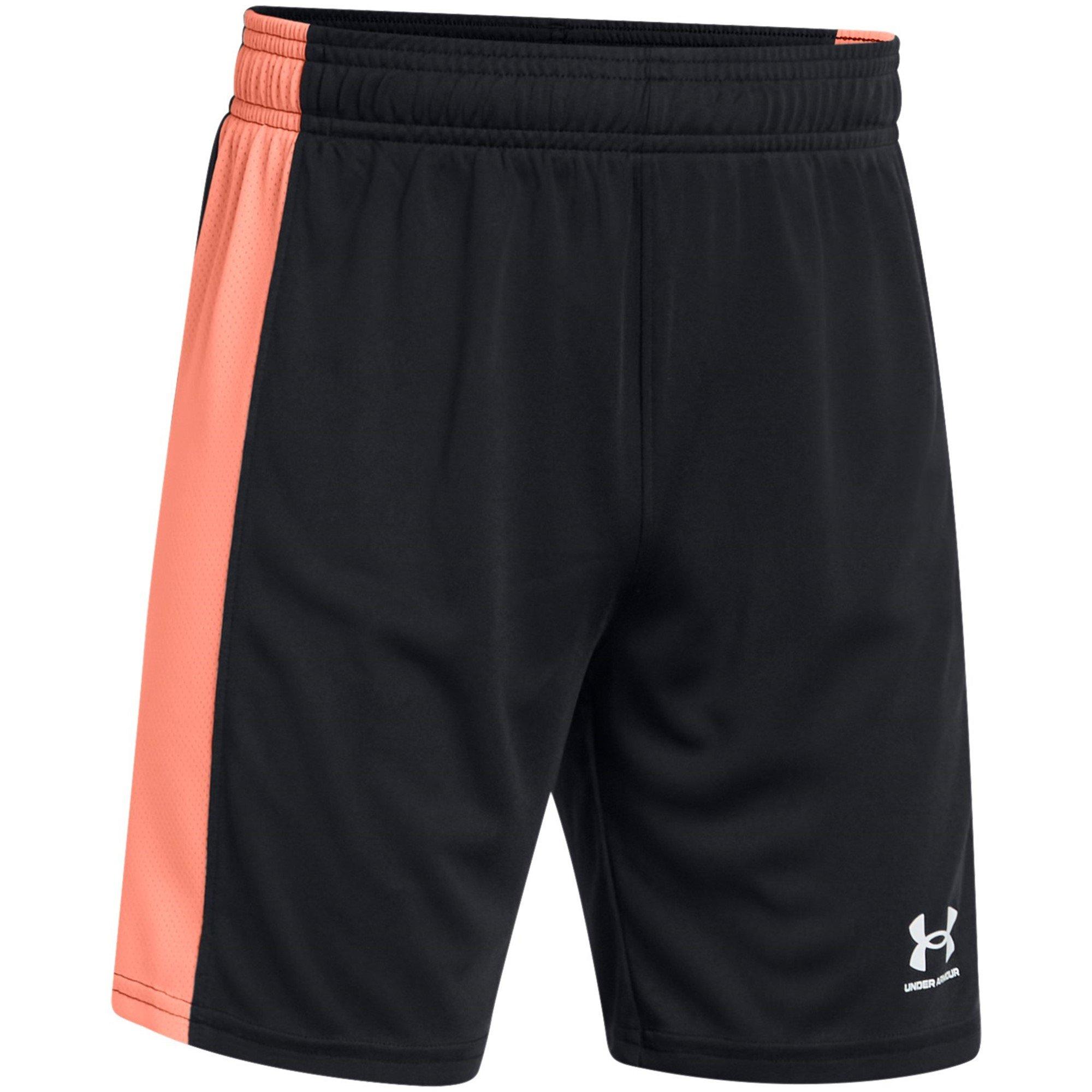 Black/Flr Orng - Under Armour - Armour UA Challenger Knit Shorts Boys' - 3